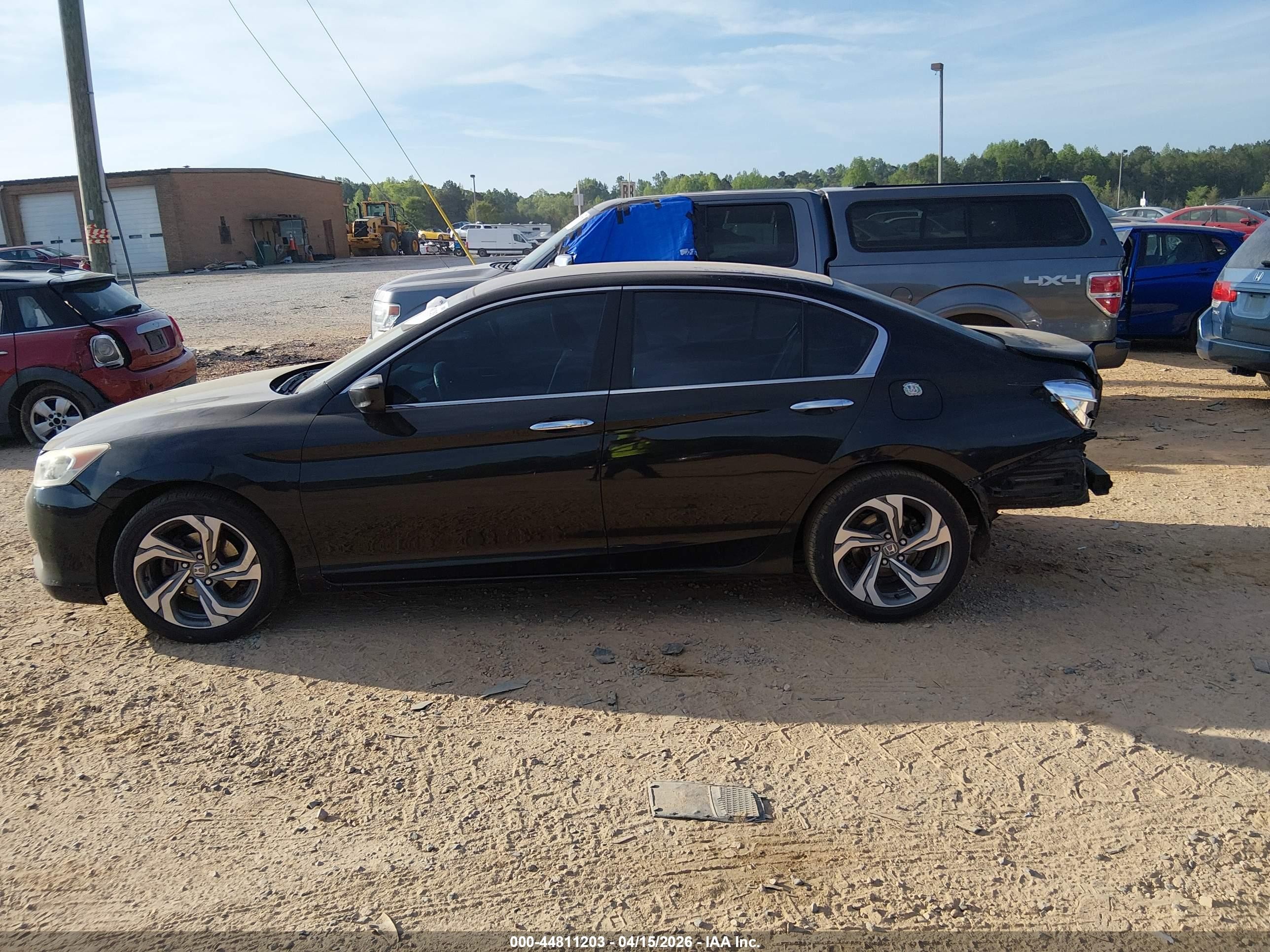 2015 Honda Accord Lx Black vin: 1HGCR2F37FA095810