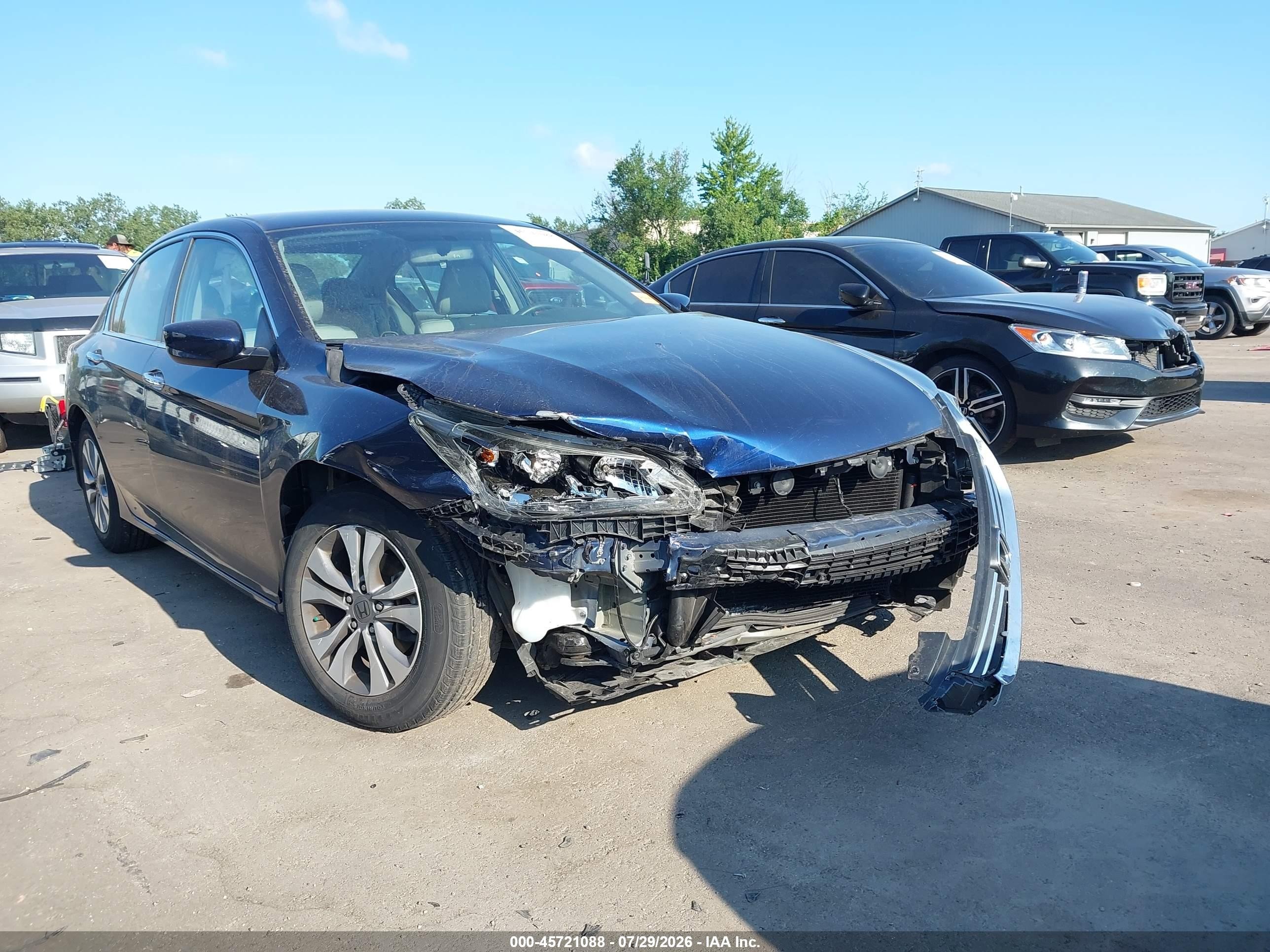 2015 Honda Accord Lx Blue vin: 1HGCR2F37FA112220