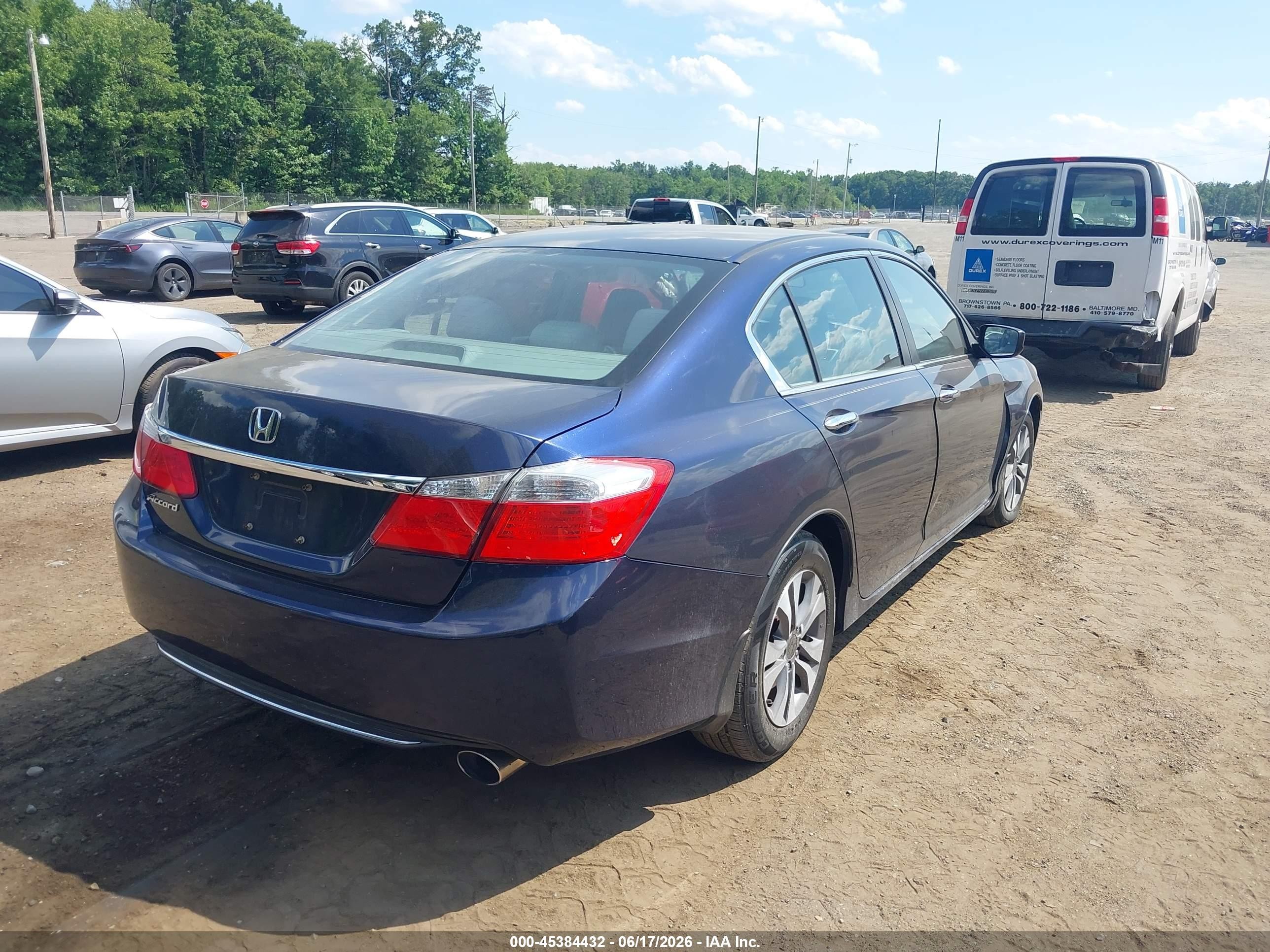 2015 Honda Accord Lx Blue vin: 1HGCR2F37FA162079