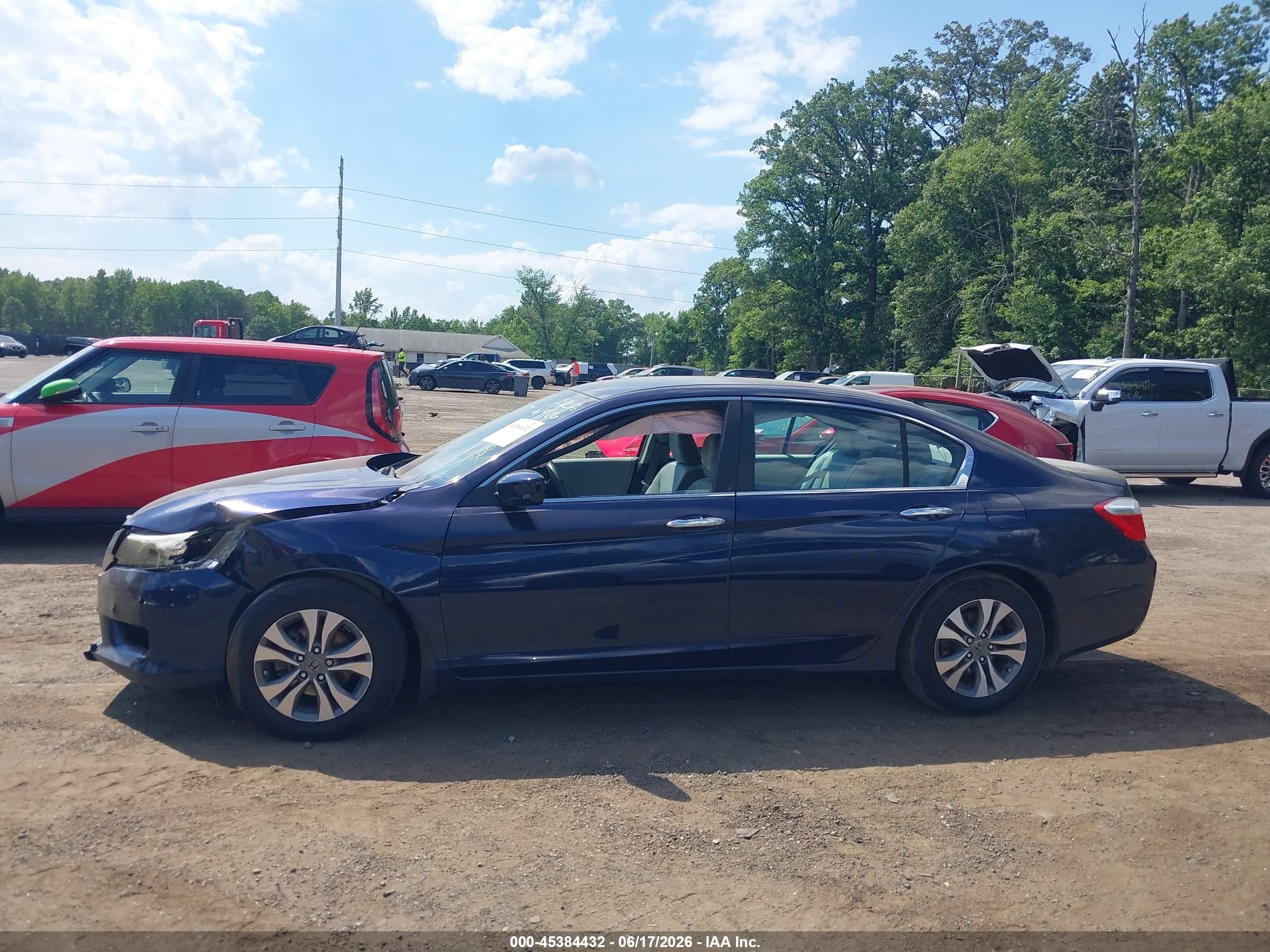 2015 Honda Accord Lx Blue vin: 1HGCR2F37FA162079