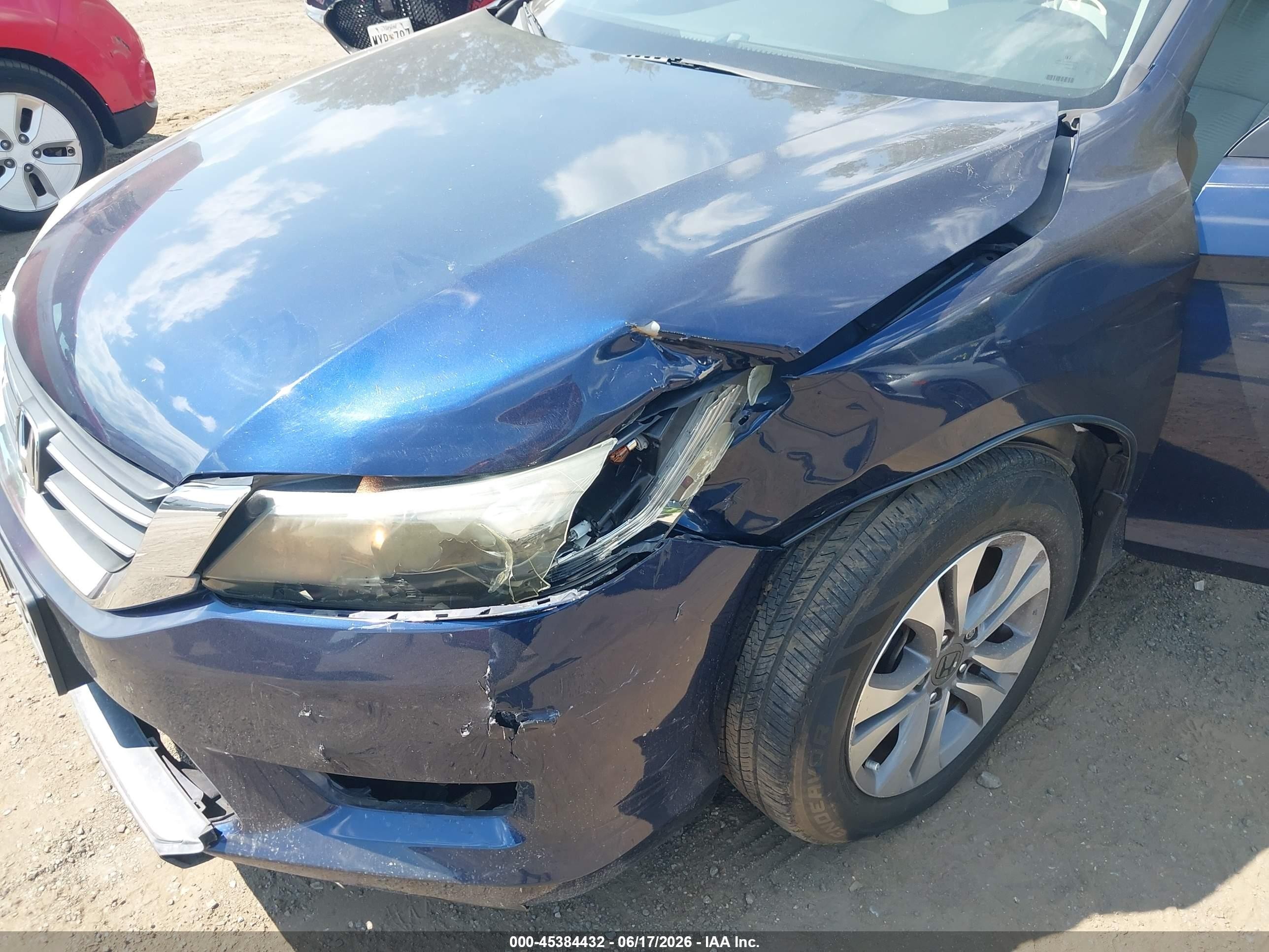 2015 Honda Accord Lx Blue vin: 1HGCR2F37FA162079
