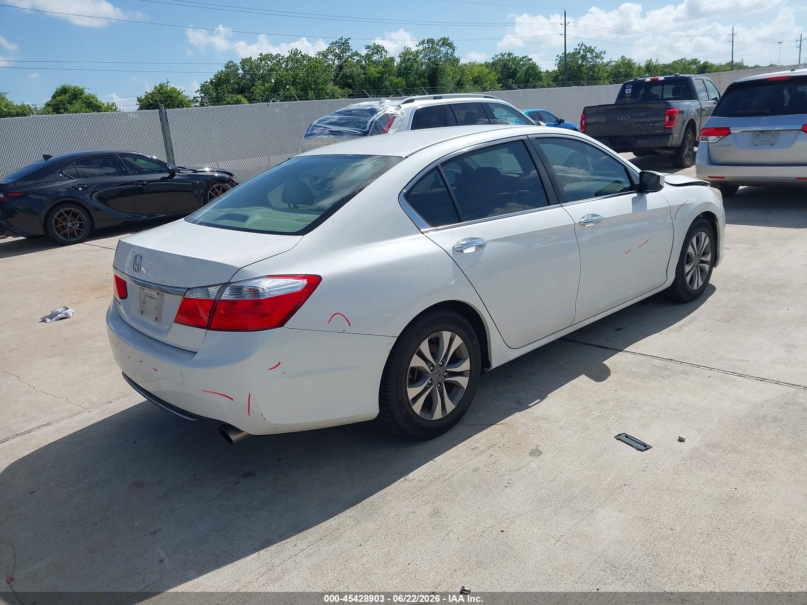2015 Honda Accord Lx White vin: 1HGCR2F37FA176287