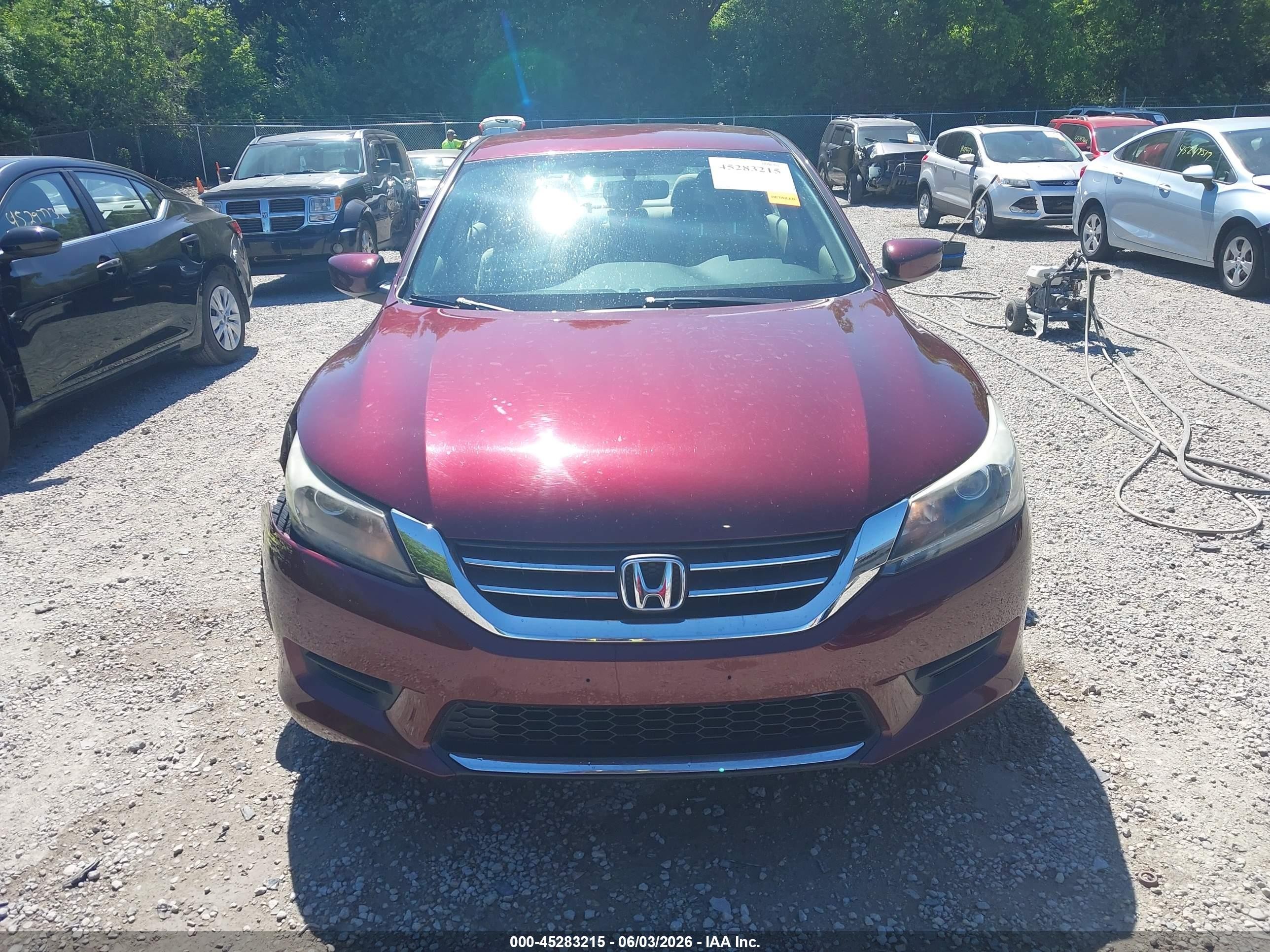 2015 Honda Accord Lx Maroon vin: 1HGCR2F37FA209952