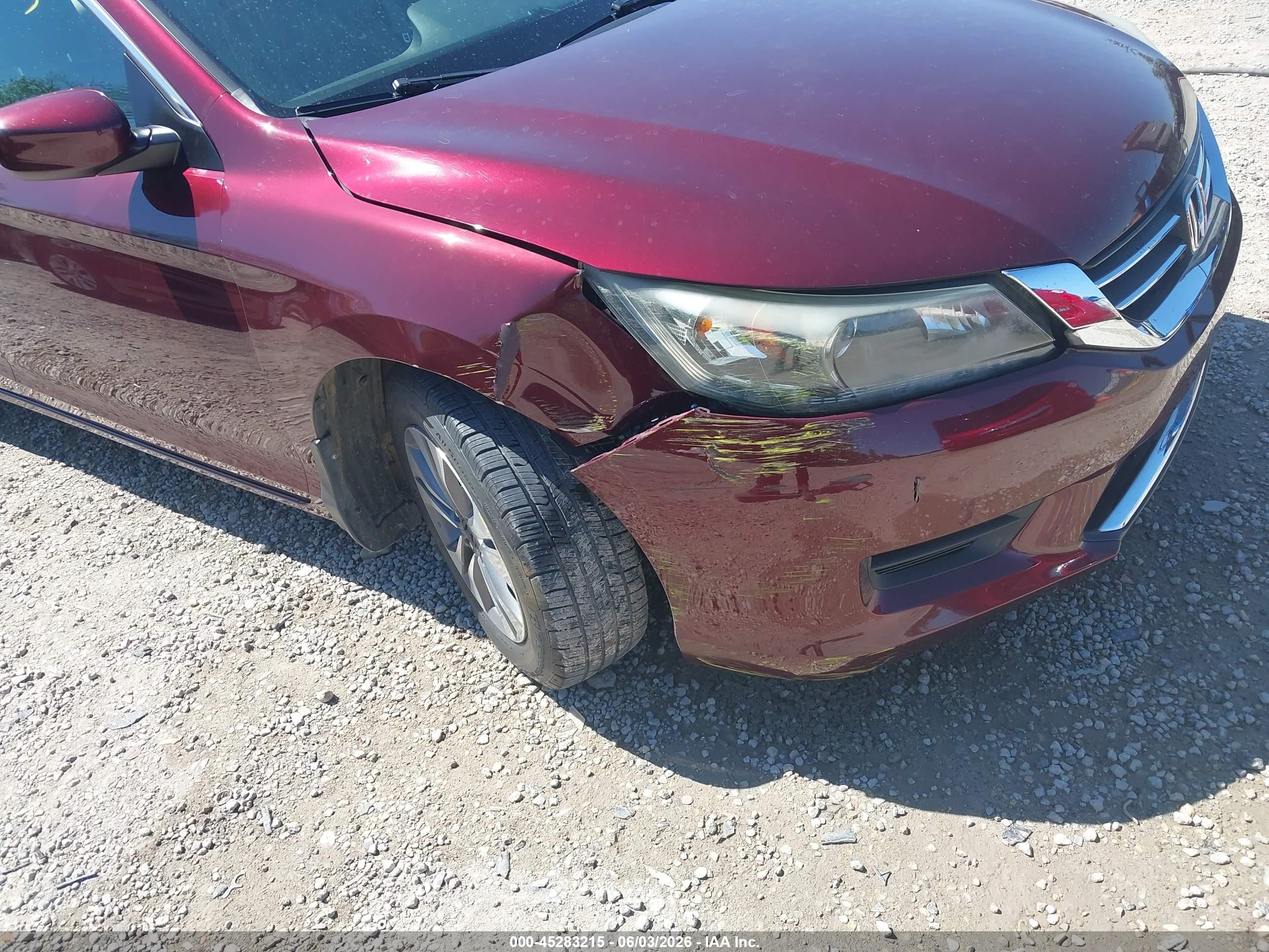 2015 Honda Accord Lx Maroon vin: 1HGCR2F37FA209952