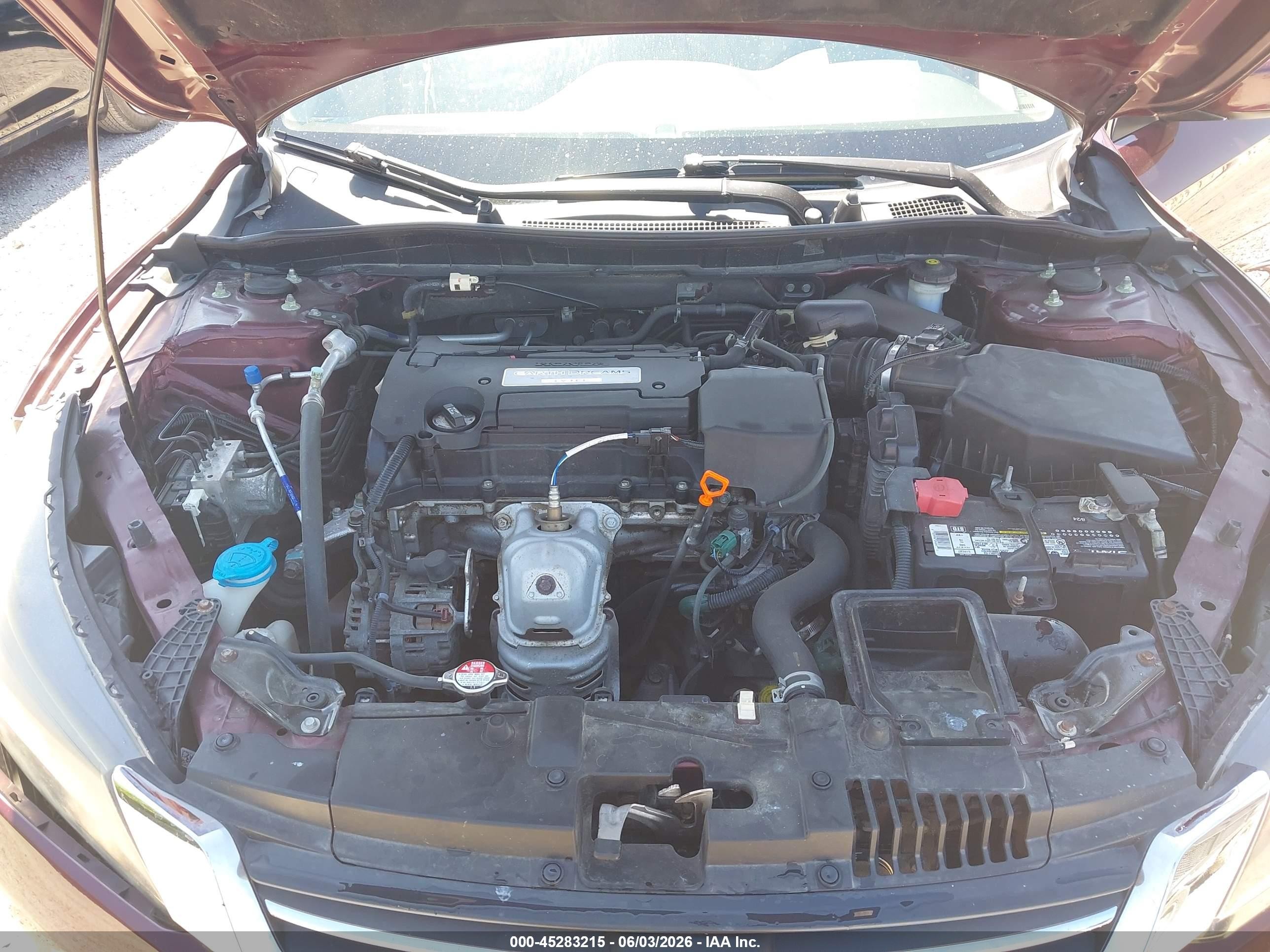 2015 Honda Accord Lx Maroon vin: 1HGCR2F37FA209952