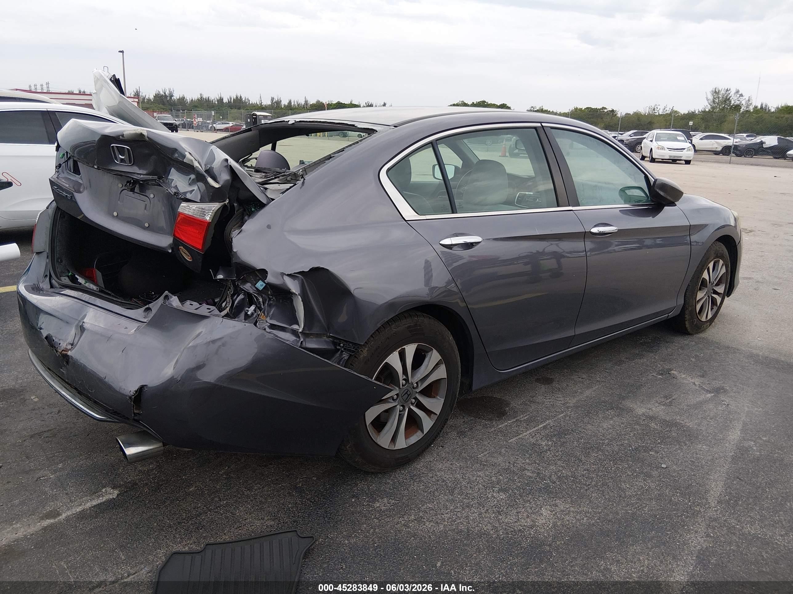 2015 Honda Accord Lx Gray vin: 1HGCR2F37FA232745