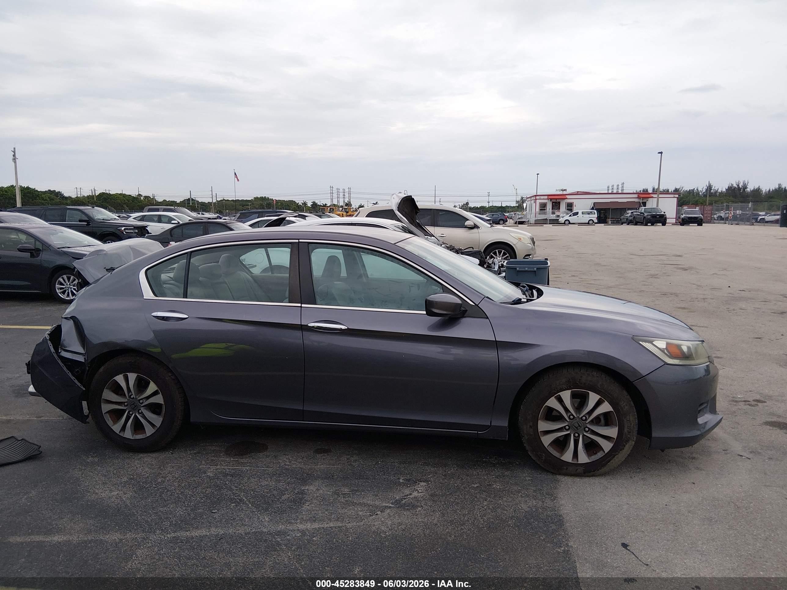 2015 Honda Accord Lx Gray vin: 1HGCR2F37FA232745