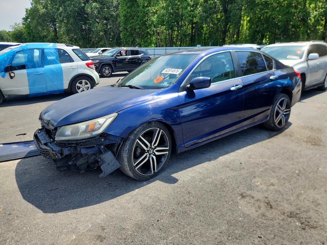2015 Honda Accord Lx Синий vin: 1HGCR2F37FA238352