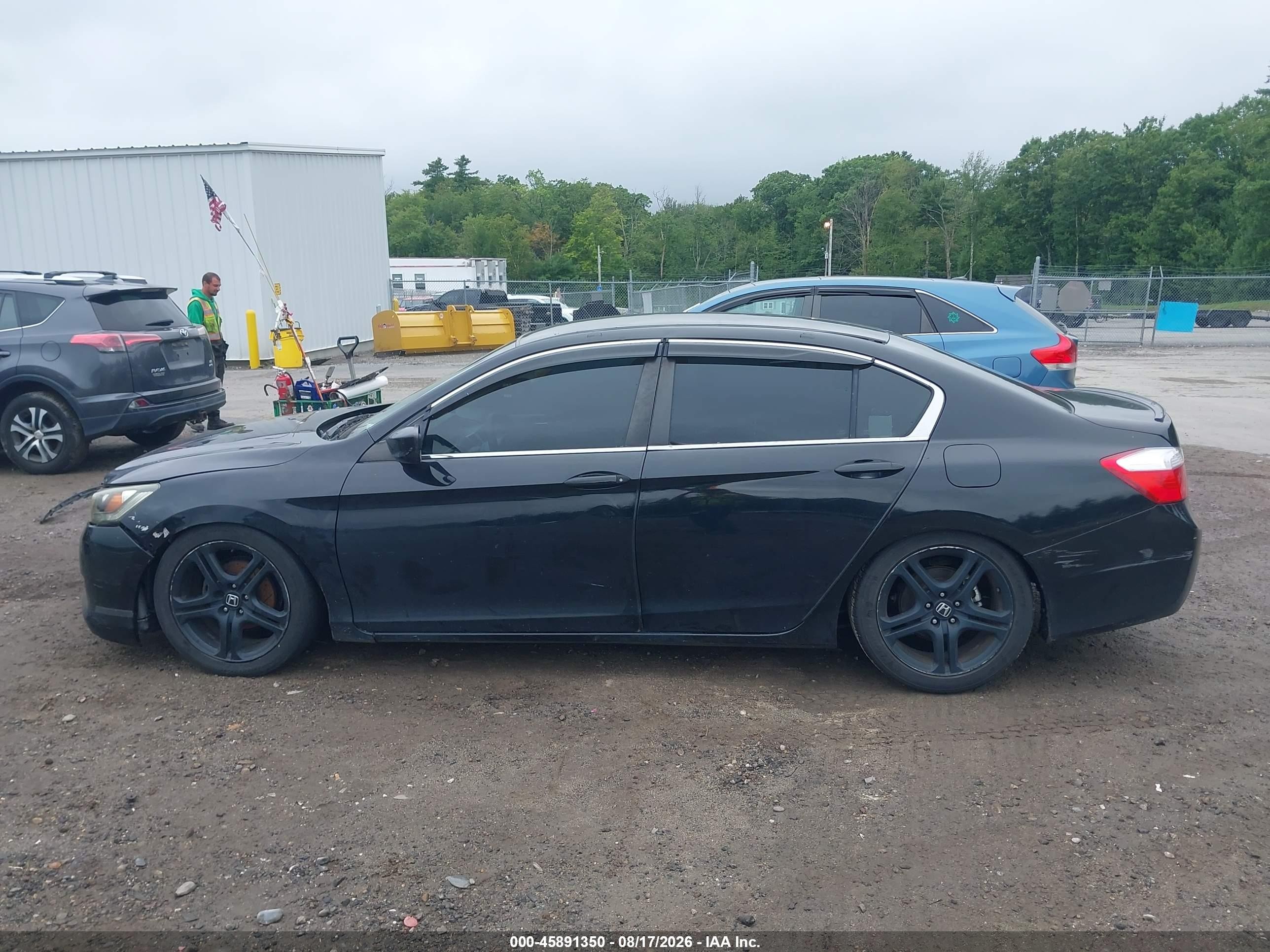 2015 Honda Accord Lx Black vin: 1HGCR2F37FA253398