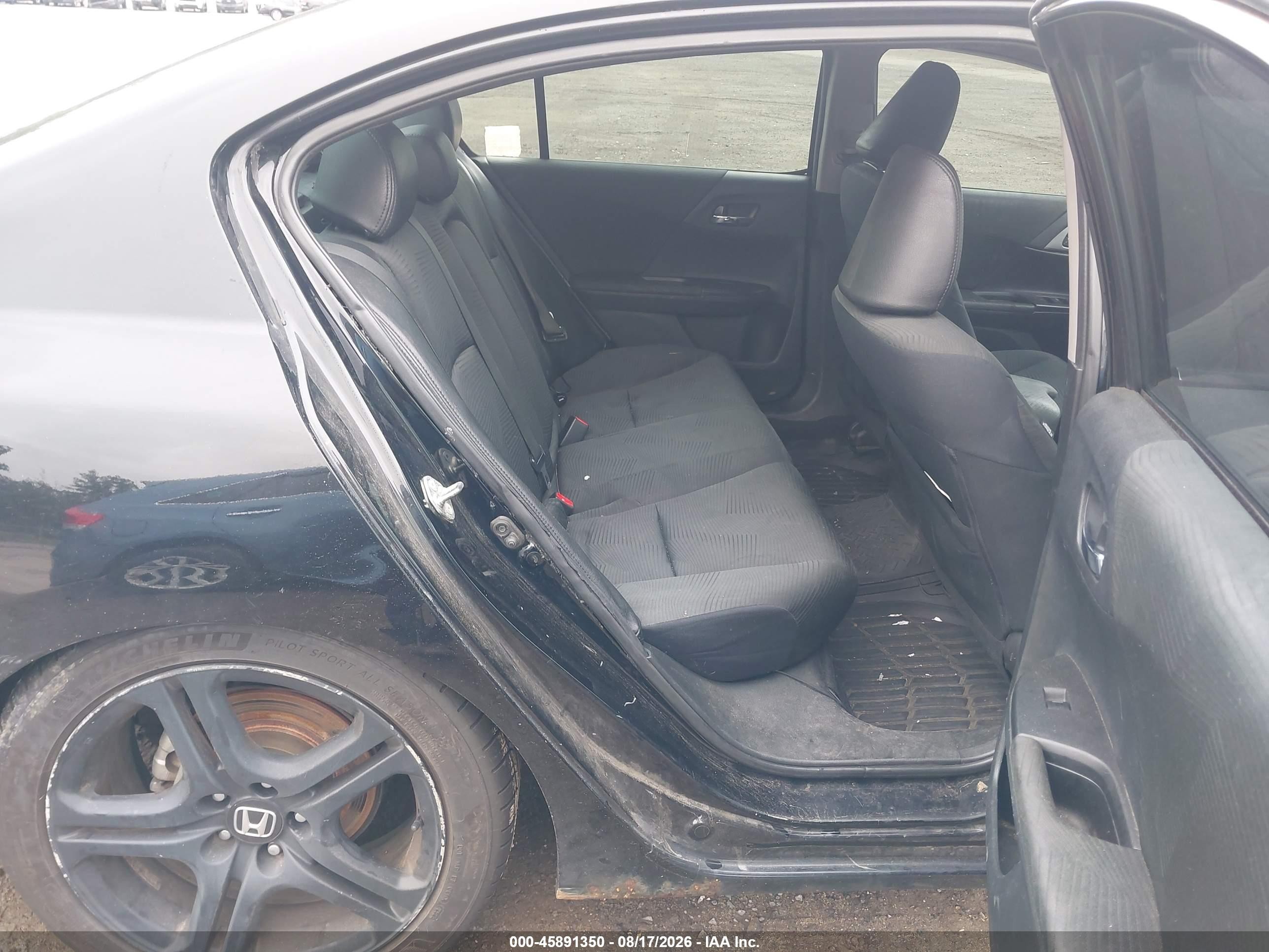 2015 Honda Accord Lx Black vin: 1HGCR2F37FA253398