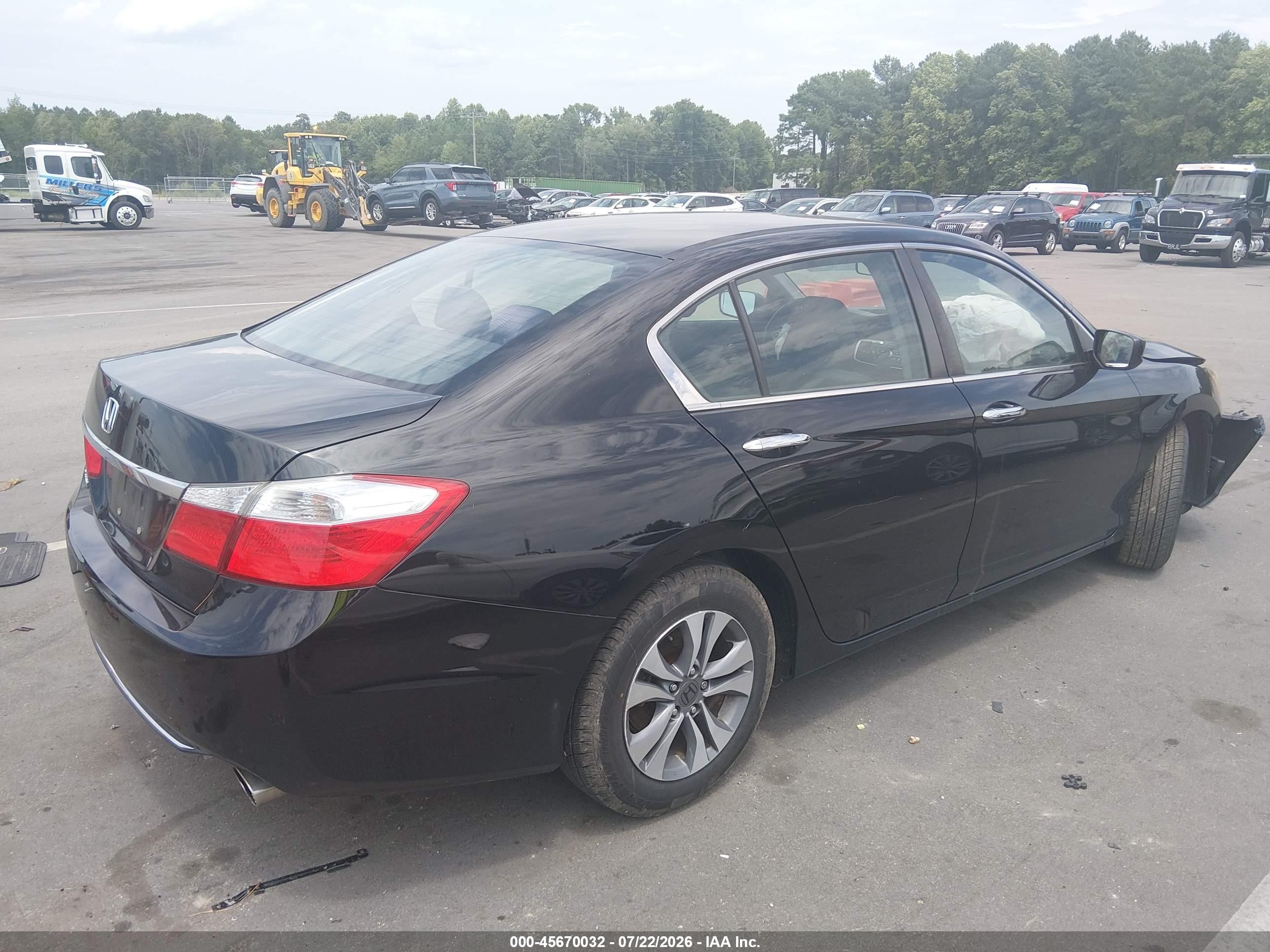 2015 Honda Accord Lx Black vin: 1HGCR2F37FA264840