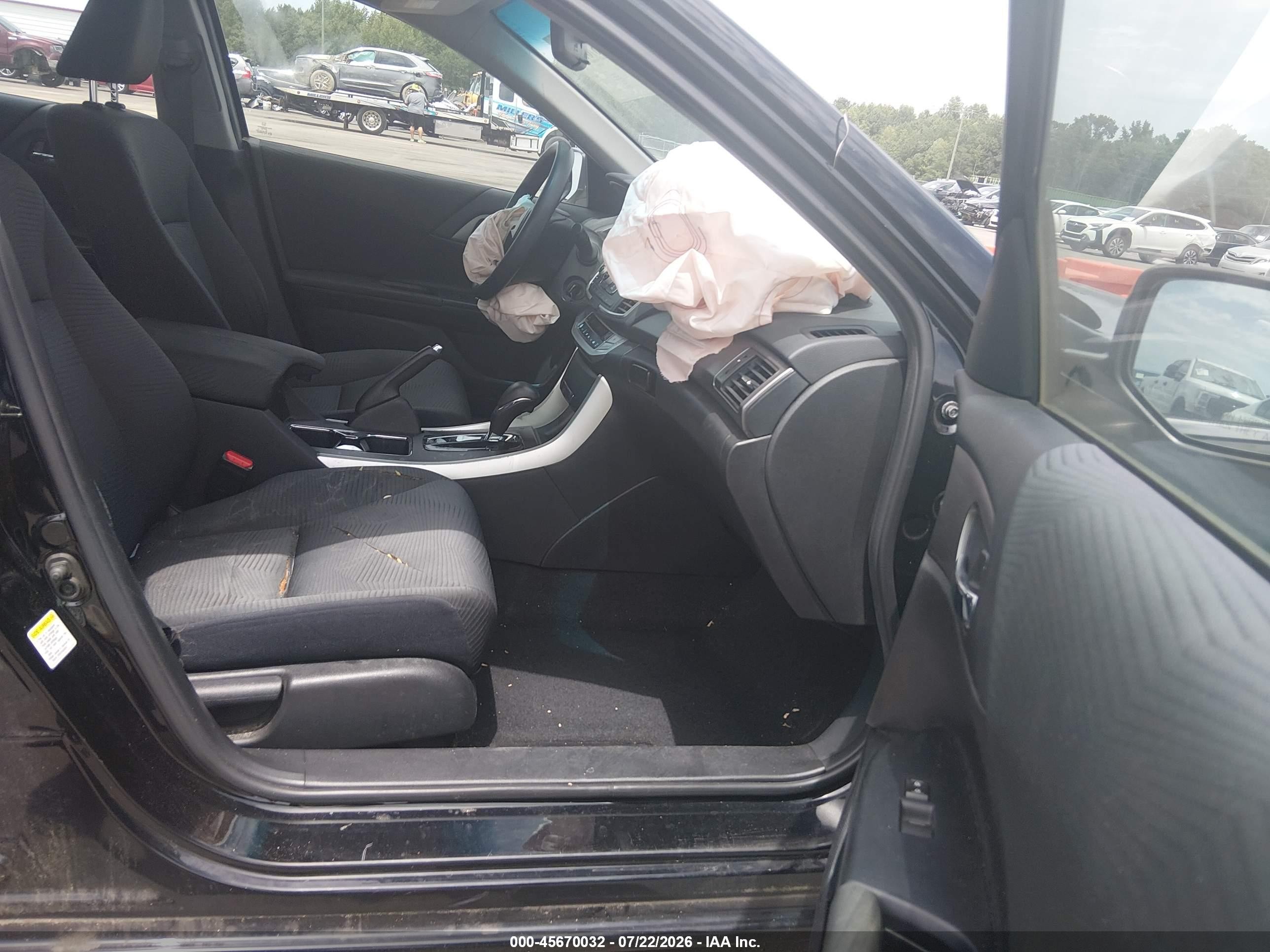 2015 Honda Accord Lx Black vin: 1HGCR2F37FA264840