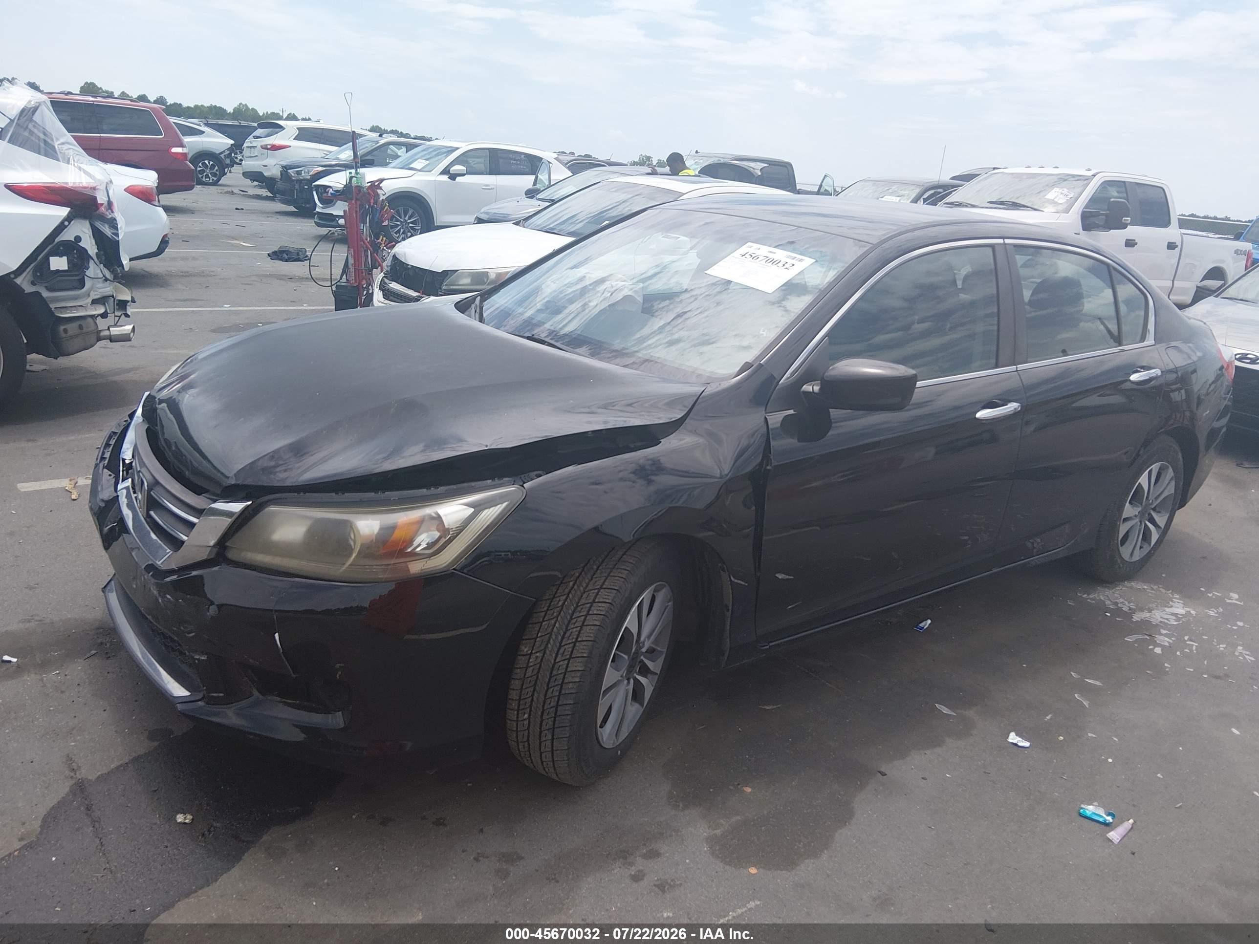 2015 Honda Accord Lx Black vin: 1HGCR2F37FA264840