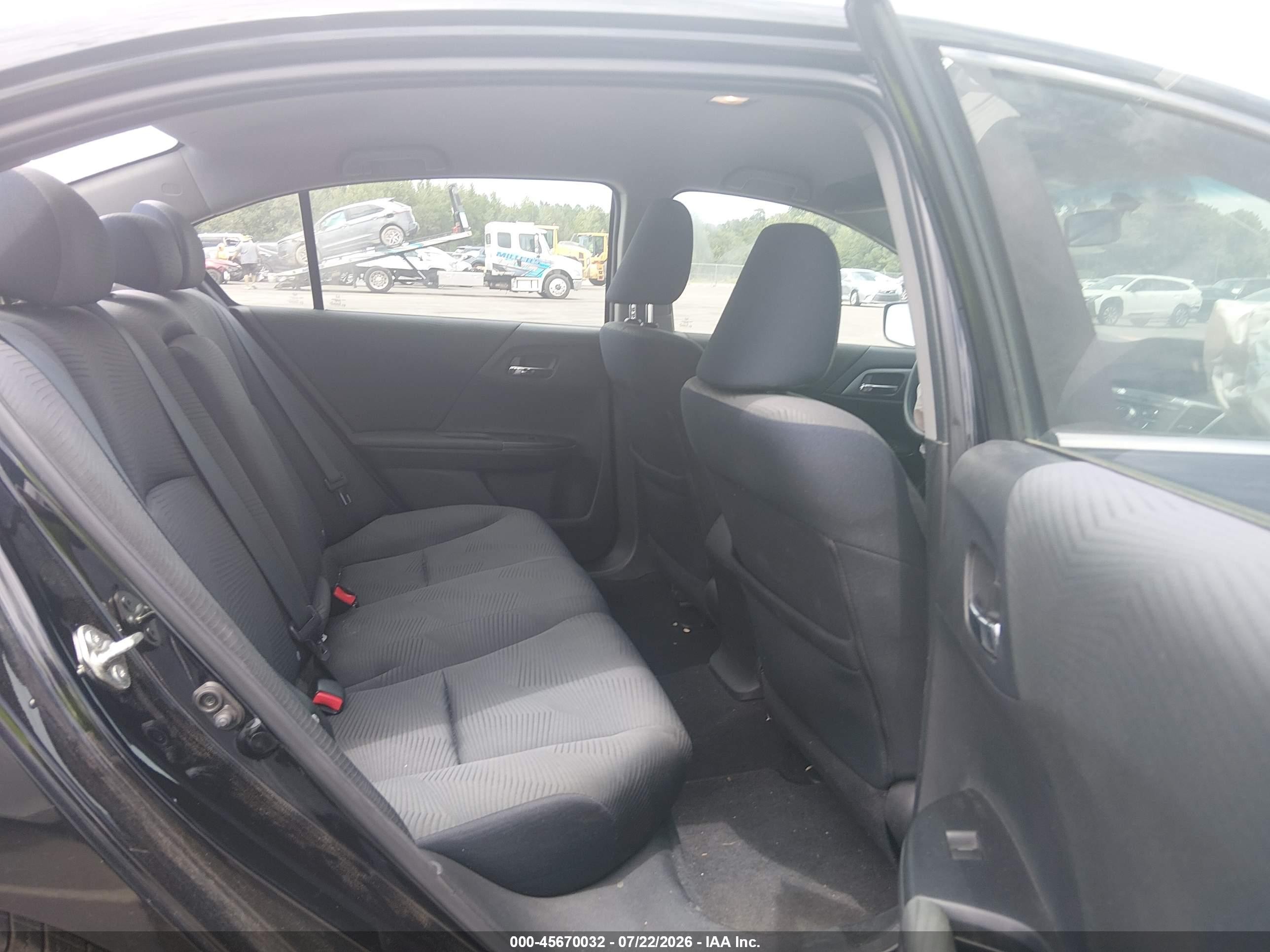 2015 Honda Accord Lx Black vin: 1HGCR2F37FA264840