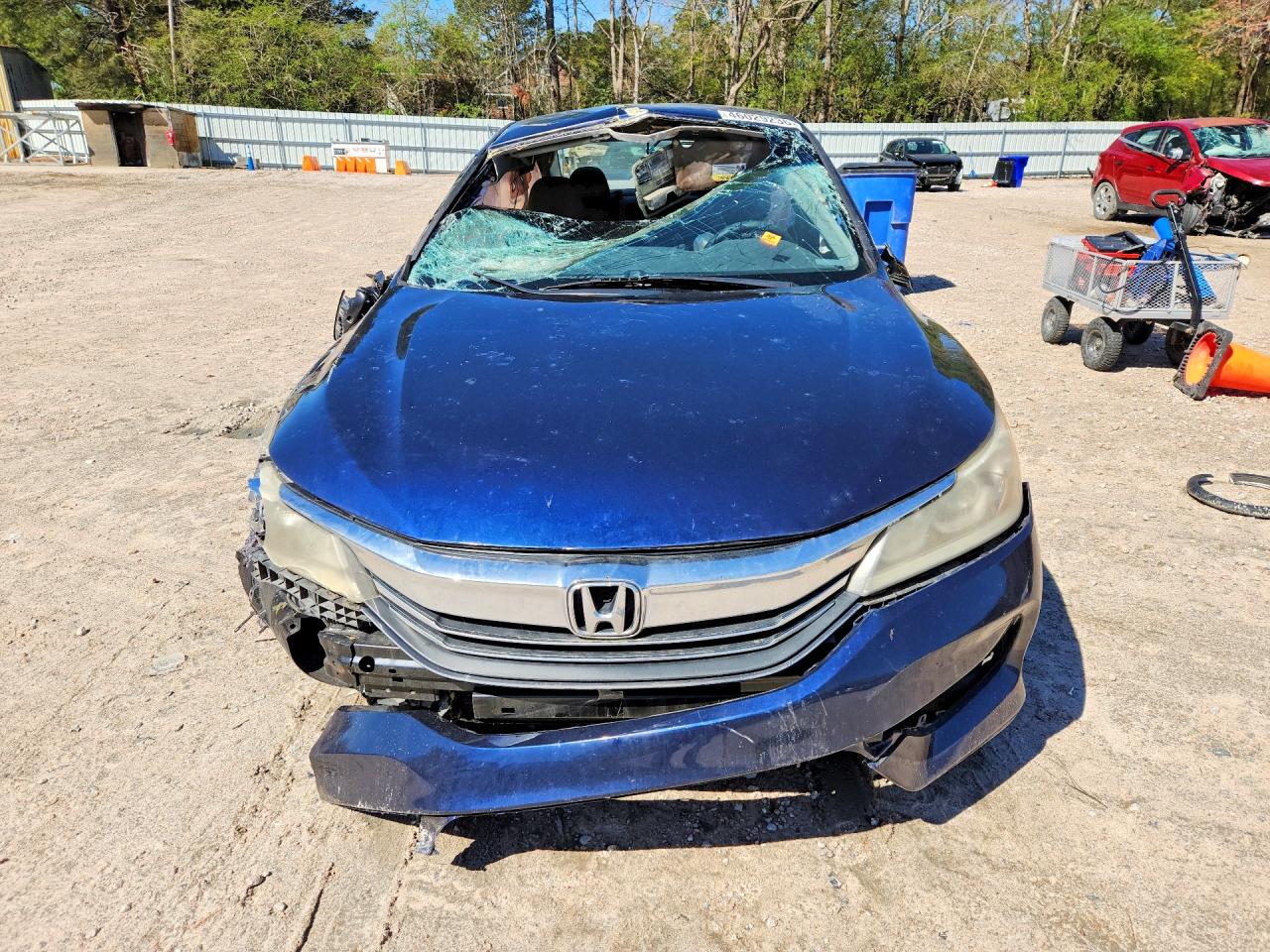 2016 Honda Accord Lx Blue vin: 1HGCR2F37GA050321