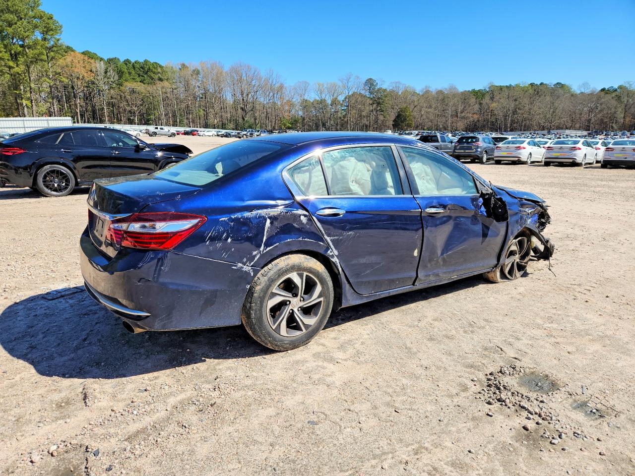 2016 Honda Accord Lx Blue vin: 1HGCR2F37GA050321