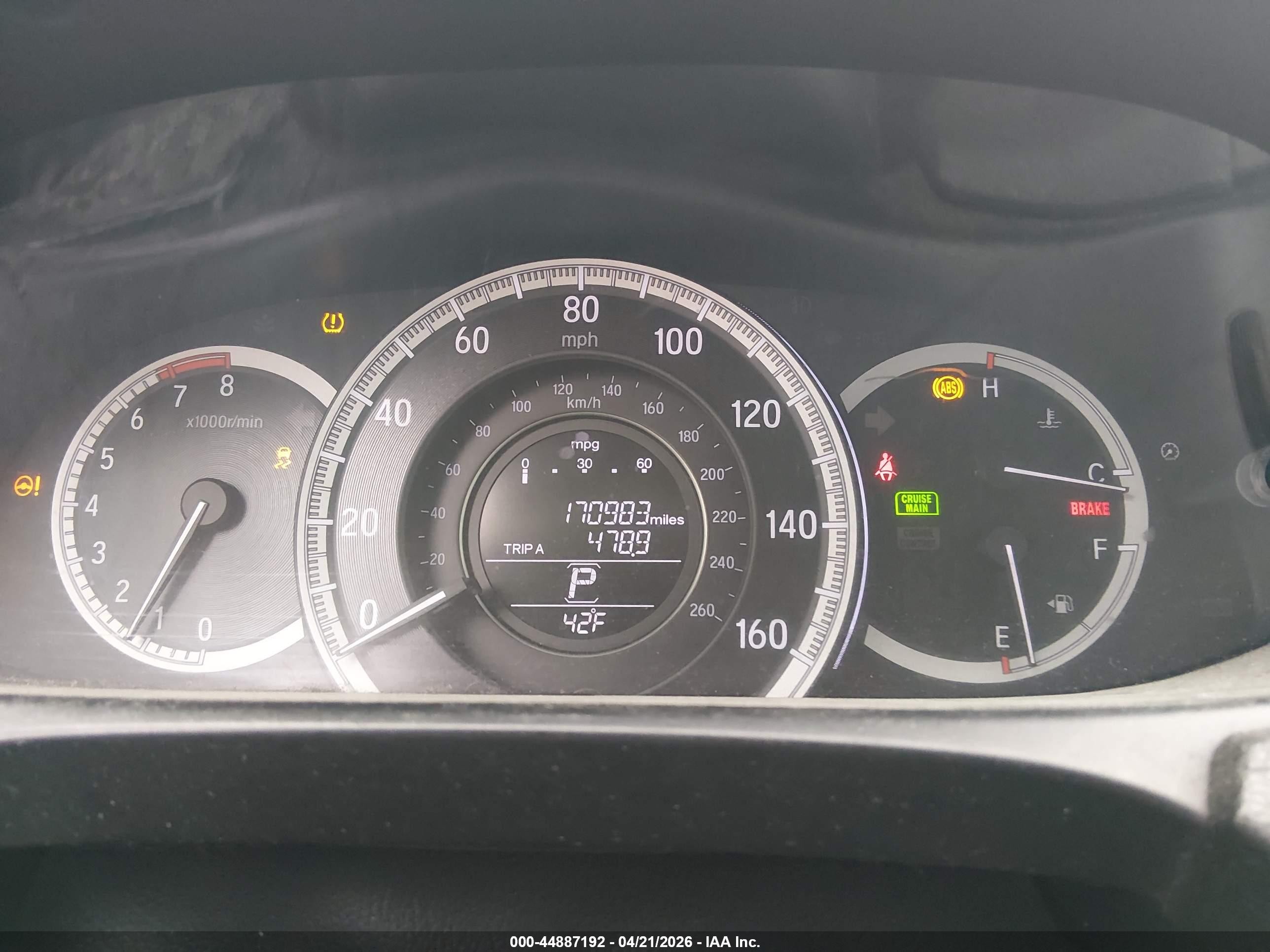 2016 Honda Accord Lx Серый vin: 1HGCR2F37GA208494