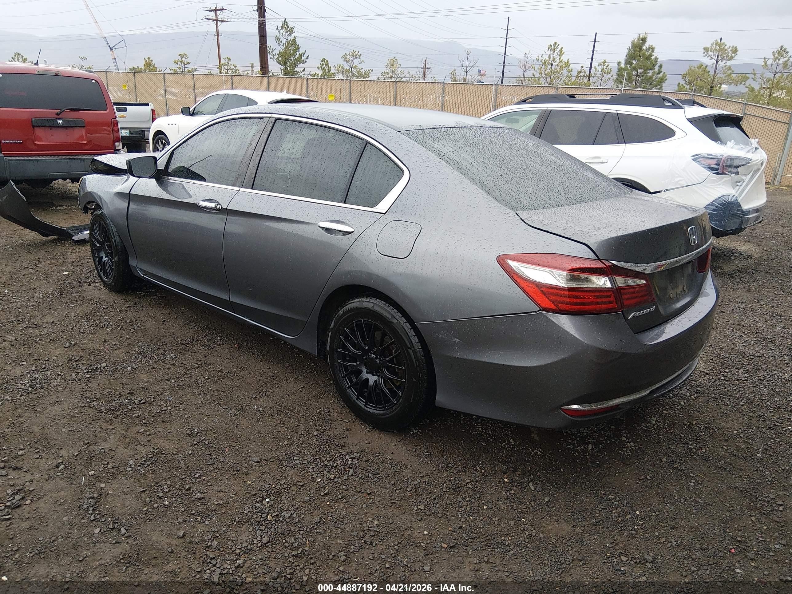2016 Honda Accord Lx Серый vin: 1HGCR2F37GA208494