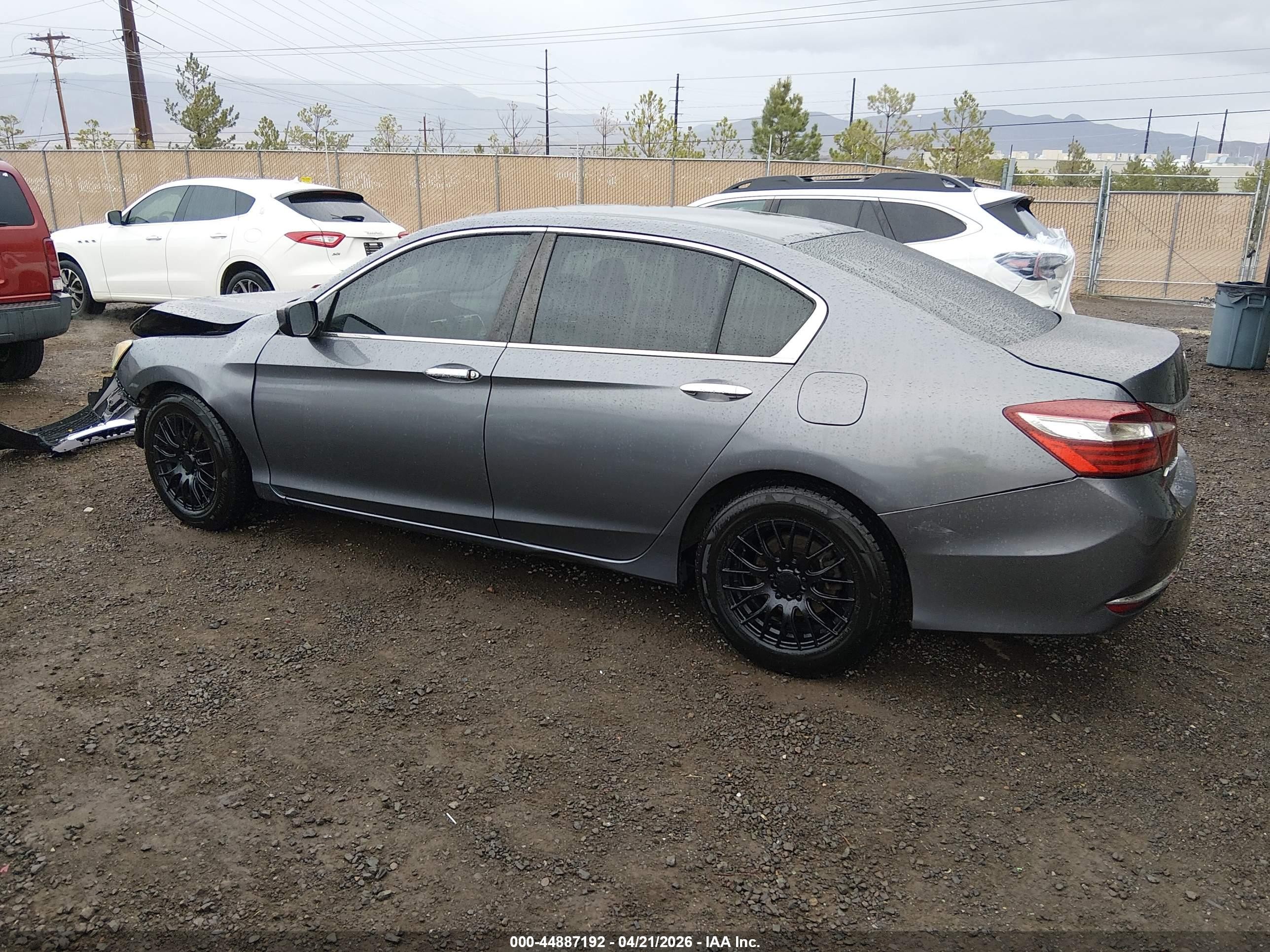 2016 Honda Accord Lx Серый vin: 1HGCR2F37GA208494