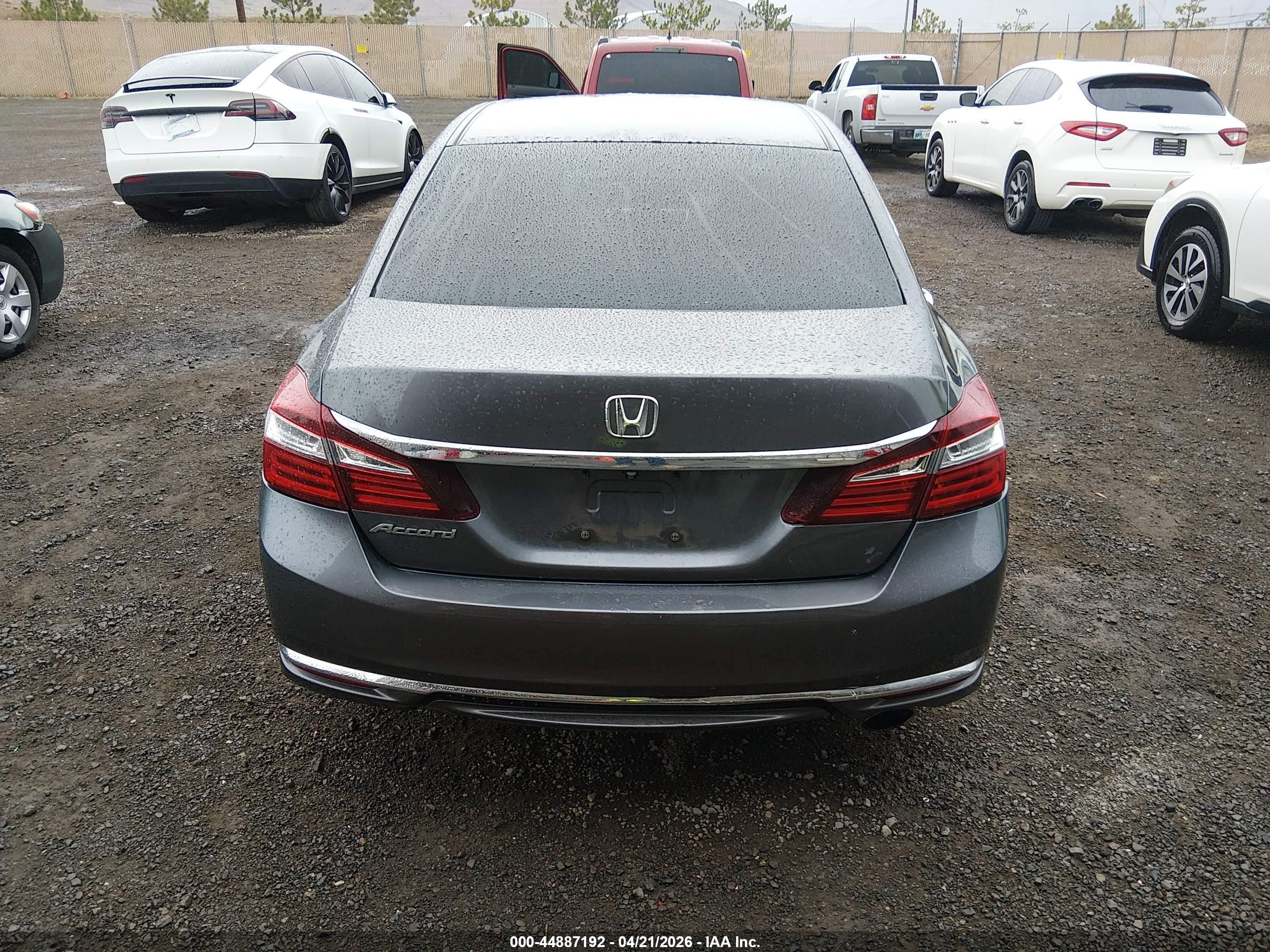 2016 Honda Accord Lx Серый vin: 1HGCR2F37GA208494