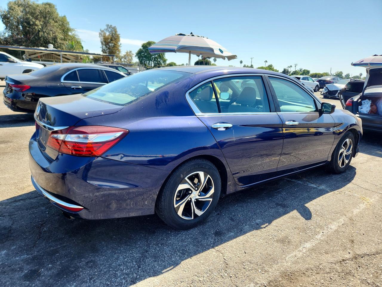 2016 Honda Accord Lx Blue vin: 1HGCR2F37GA229314
