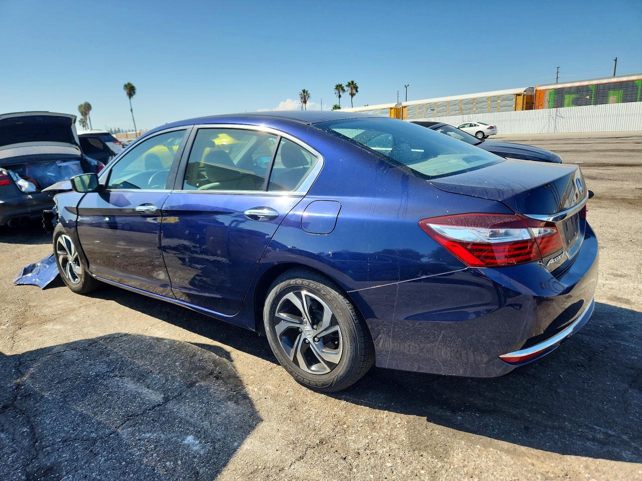 2016 Honda Accord Lx Blue vin: 1HGCR2F37GA229314