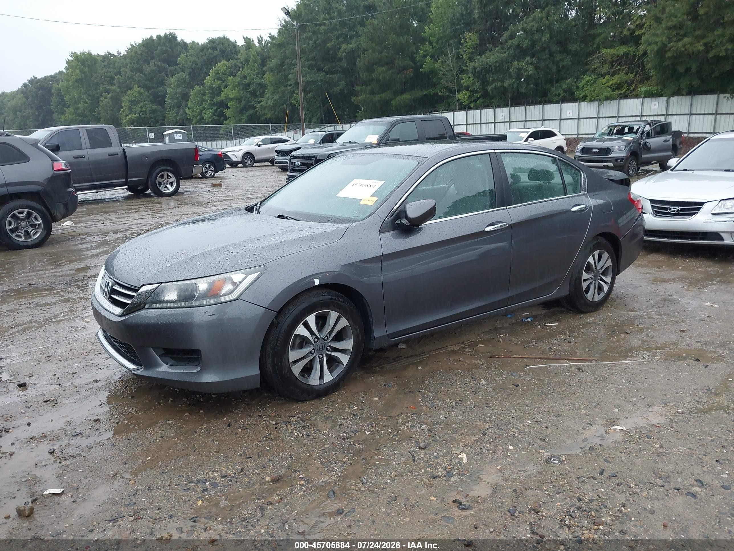 2013 Honda Accord Lx Серый vin: 1HGCR2F38DA002130