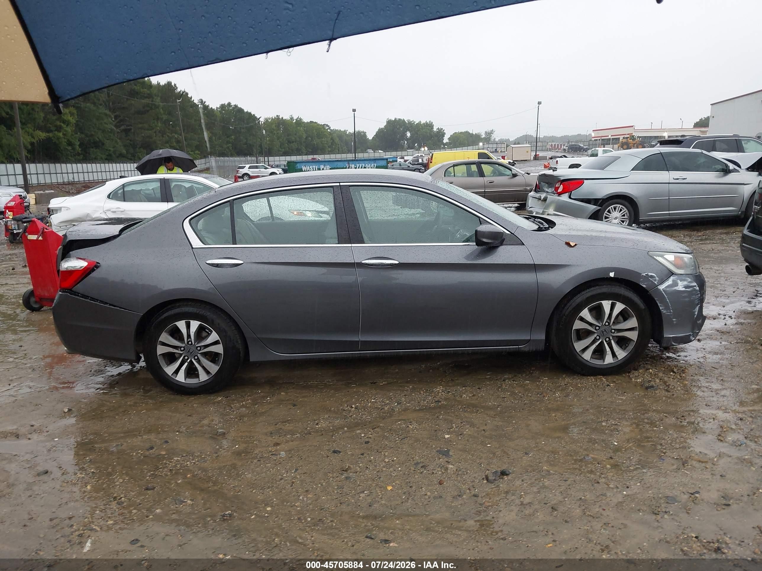 2013 Honda Accord Lx Серый vin: 1HGCR2F38DA002130