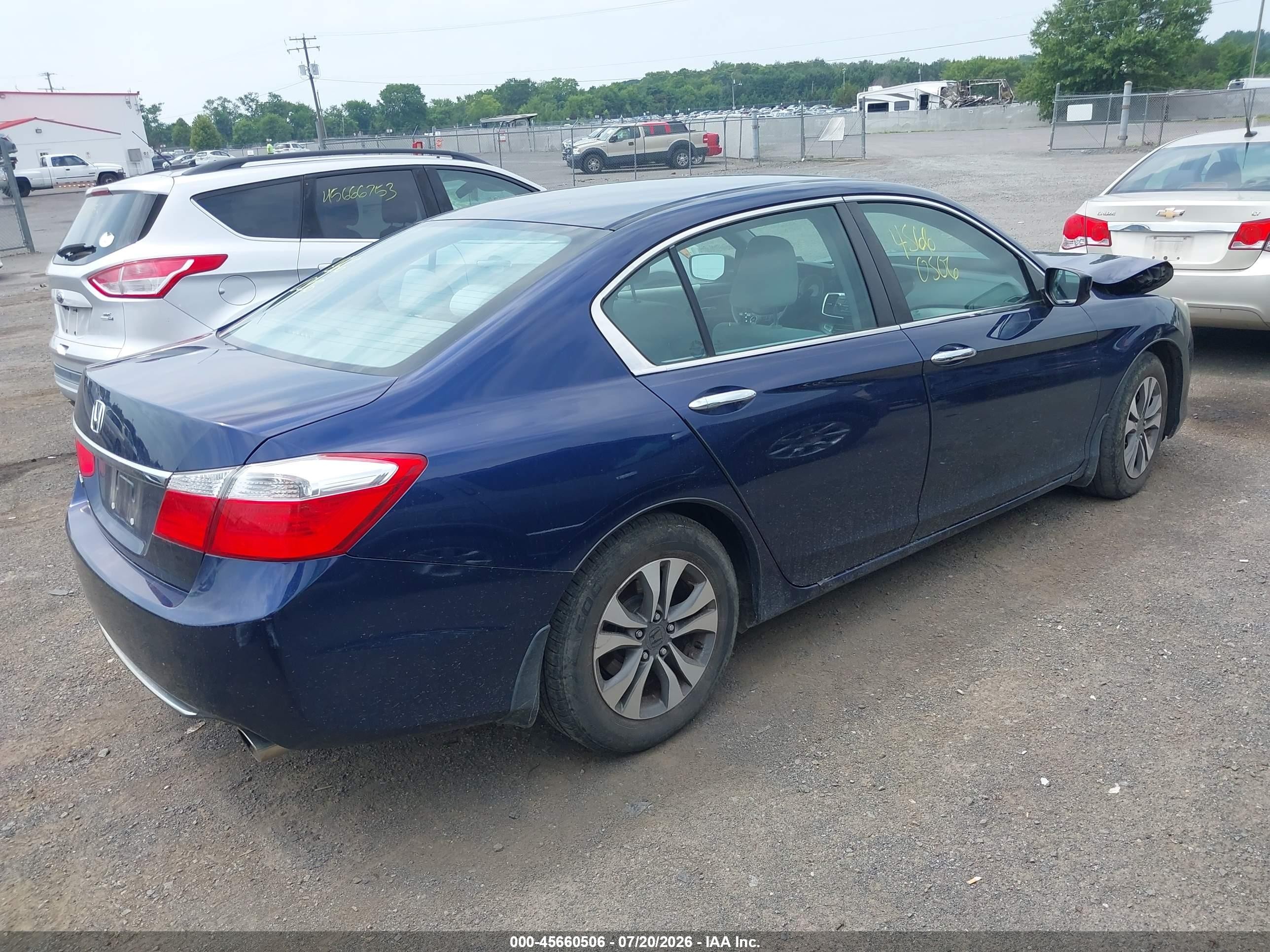 2013 Honda Accord Lx Blue vin: 1HGCR2F38DA011961