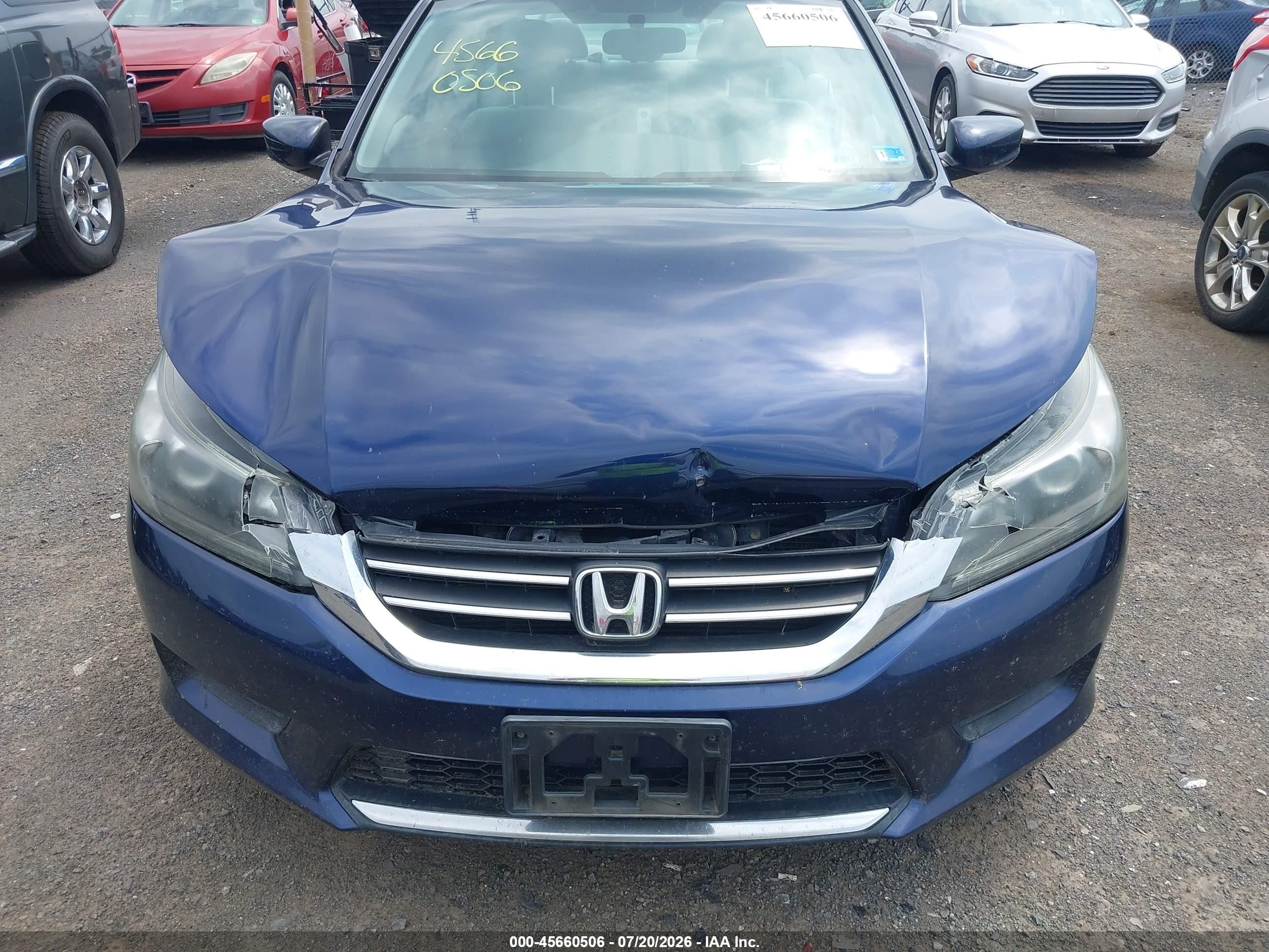 2013 Honda Accord Lx Blue vin: 1HGCR2F38DA011961