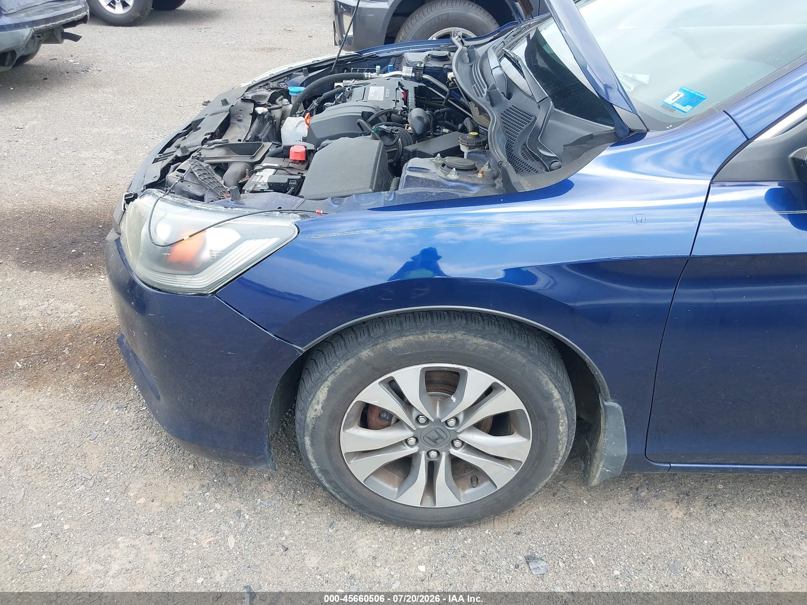 2013 Honda Accord Lx Blue vin: 1HGCR2F38DA011961