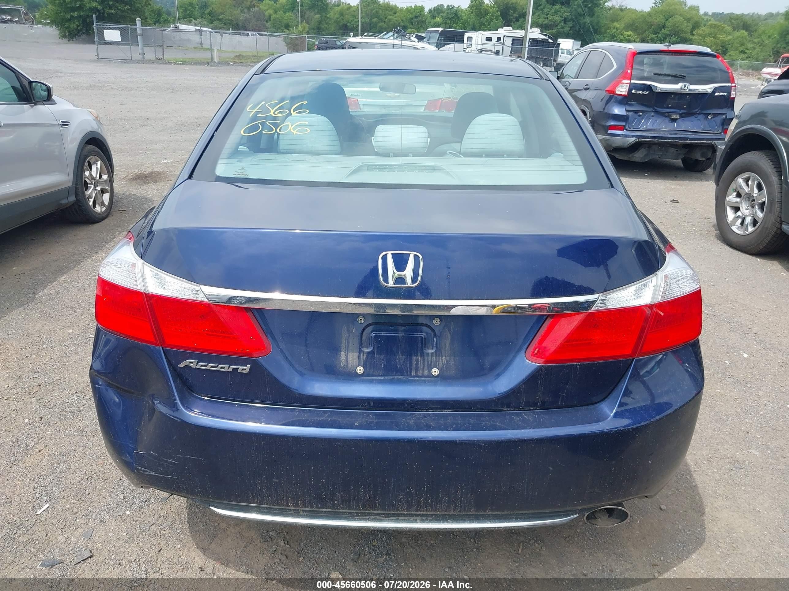 2013 Honda Accord Lx Blue vin: 1HGCR2F38DA011961
