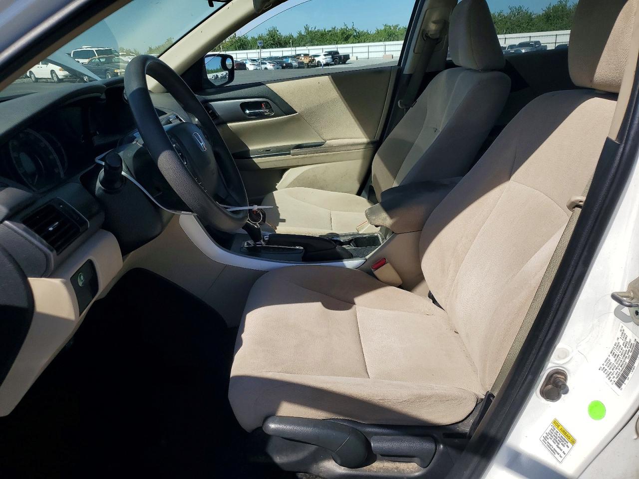 2013 Honda Accord Lx White vin: 1HGCR2F38DA022202