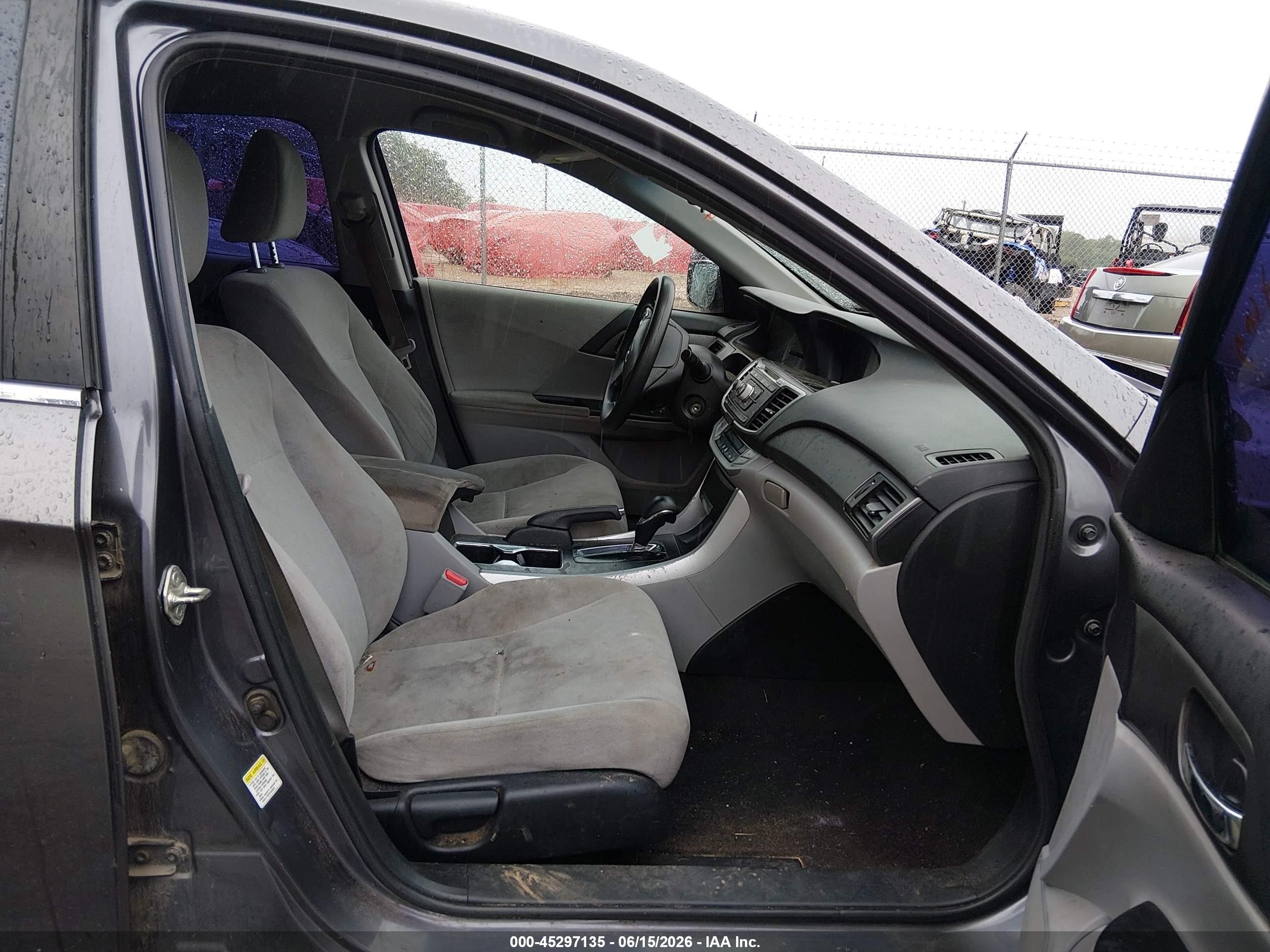 2013 Honda Accord Lx Gray vin: 1HGCR2F38DA031496