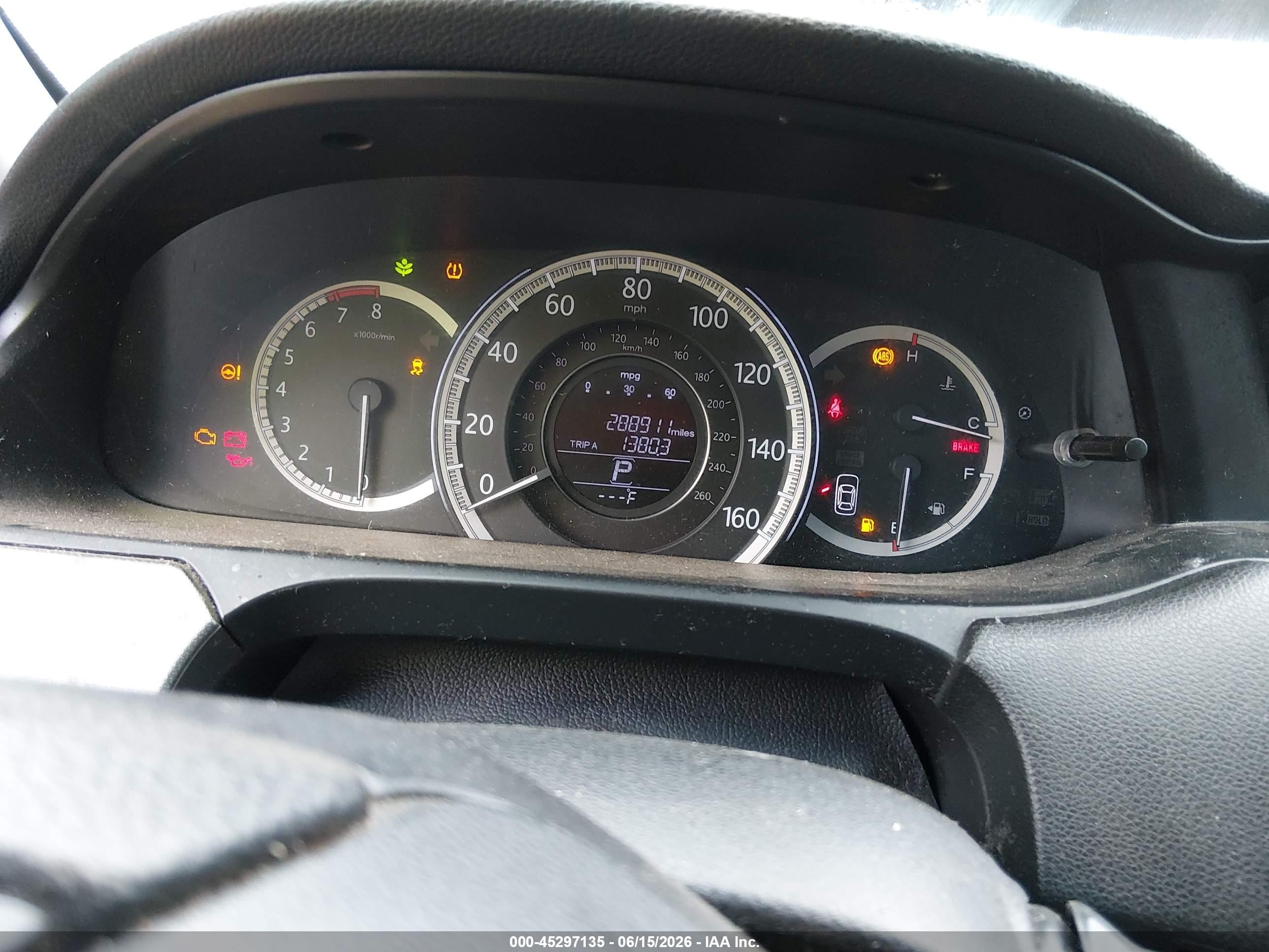 2013 Honda Accord Lx Gray vin: 1HGCR2F38DA031496