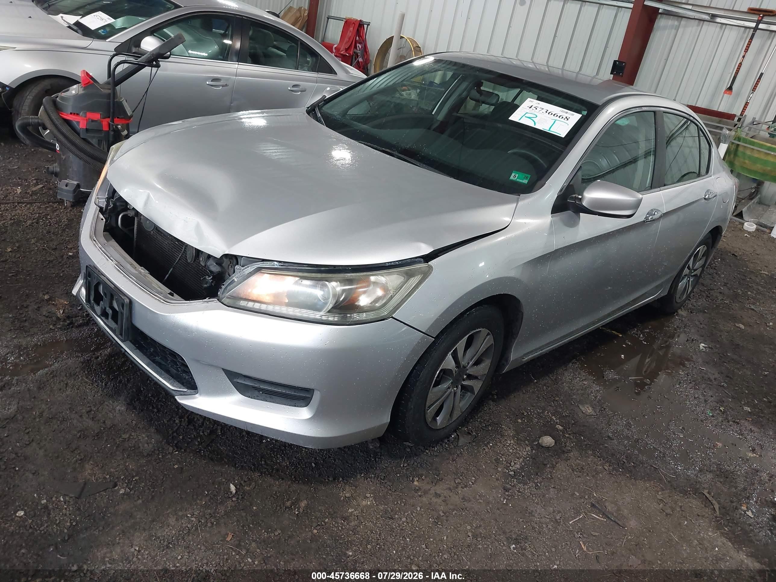 2013 Honda Accord Lx Silver vin: 1HGCR2F38DA050386