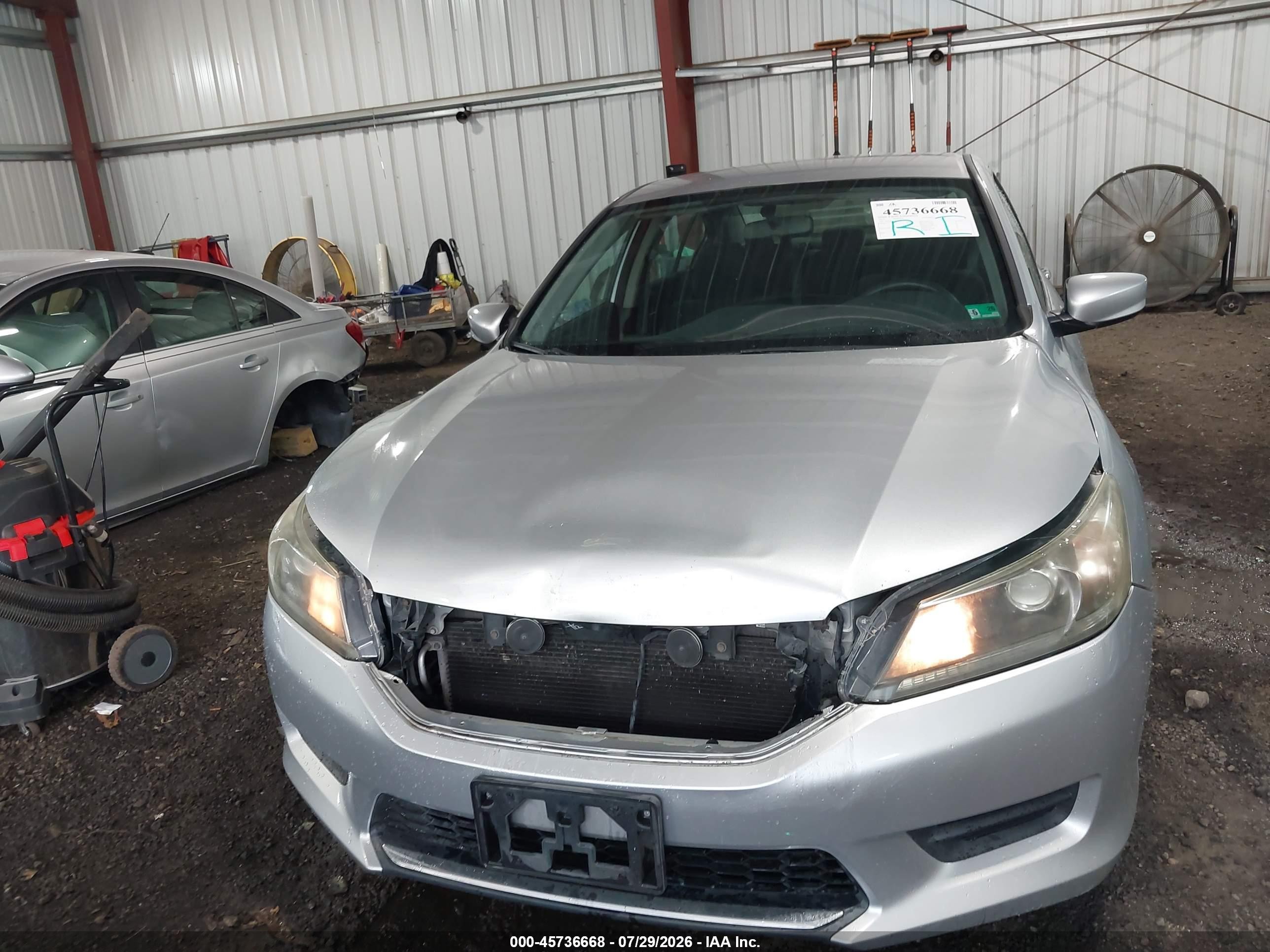 2013 Honda Accord Lx Silver vin: 1HGCR2F38DA050386
