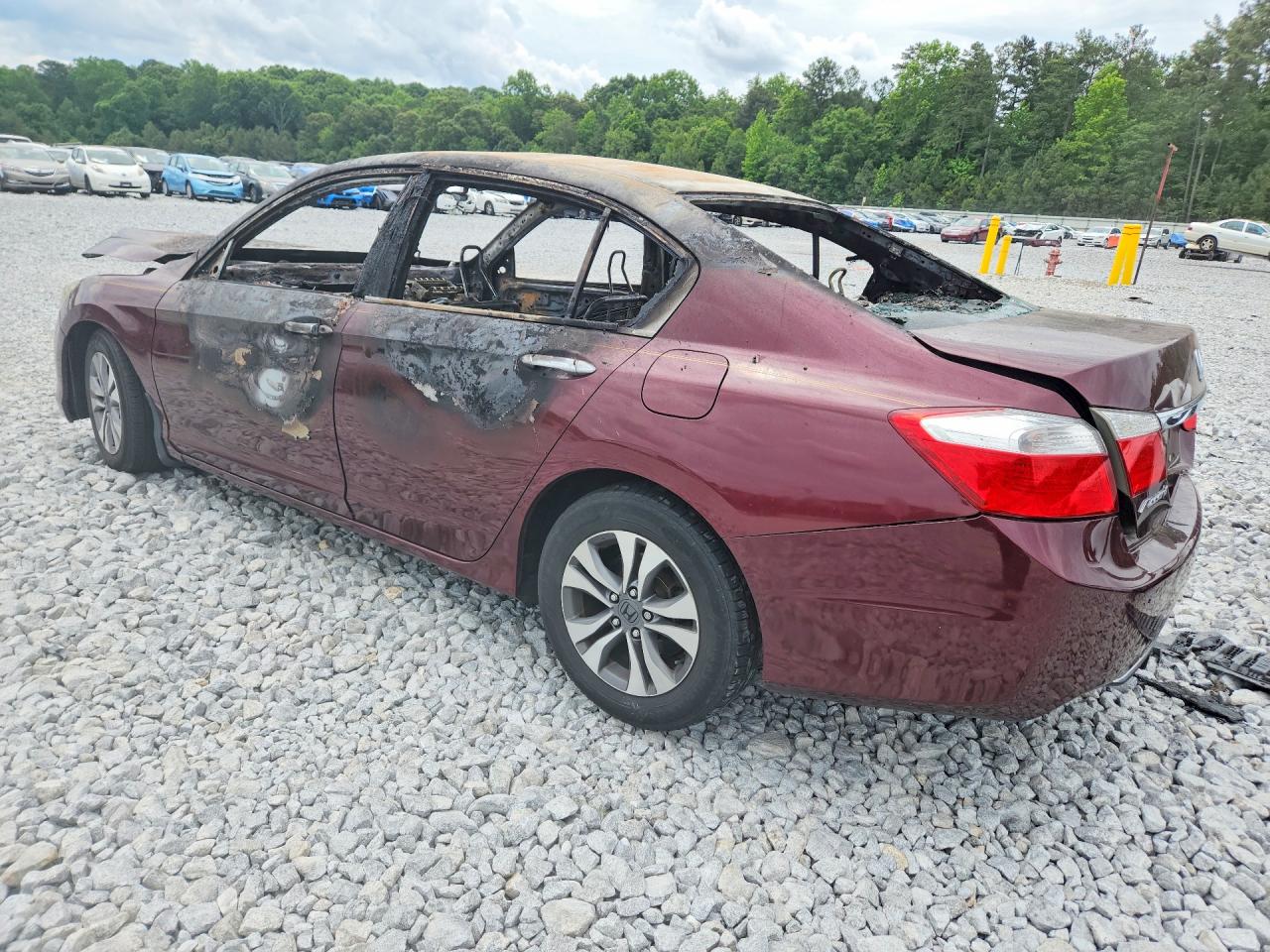 2013 Honda Accord Lx Maroon vin: 1HGCR2F38DA052705