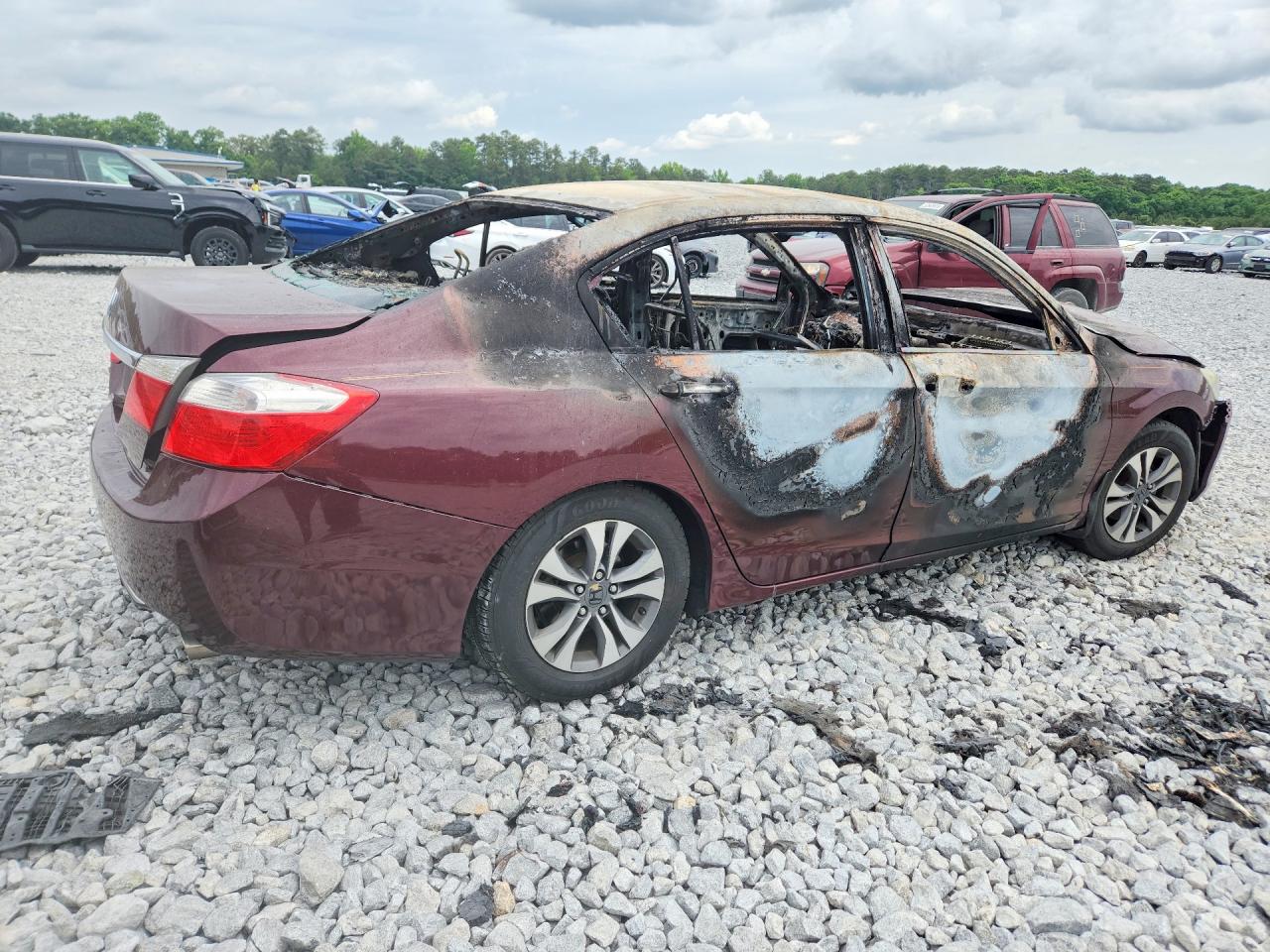 2013 Honda Accord Lx Maroon vin: 1HGCR2F38DA052705