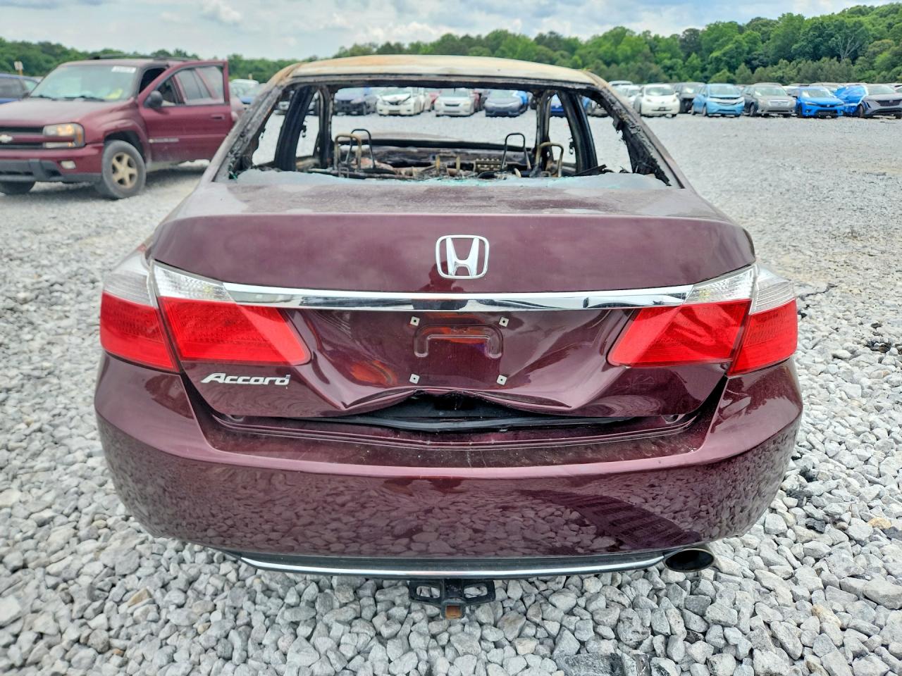 2013 Honda Accord Lx Maroon vin: 1HGCR2F38DA052705