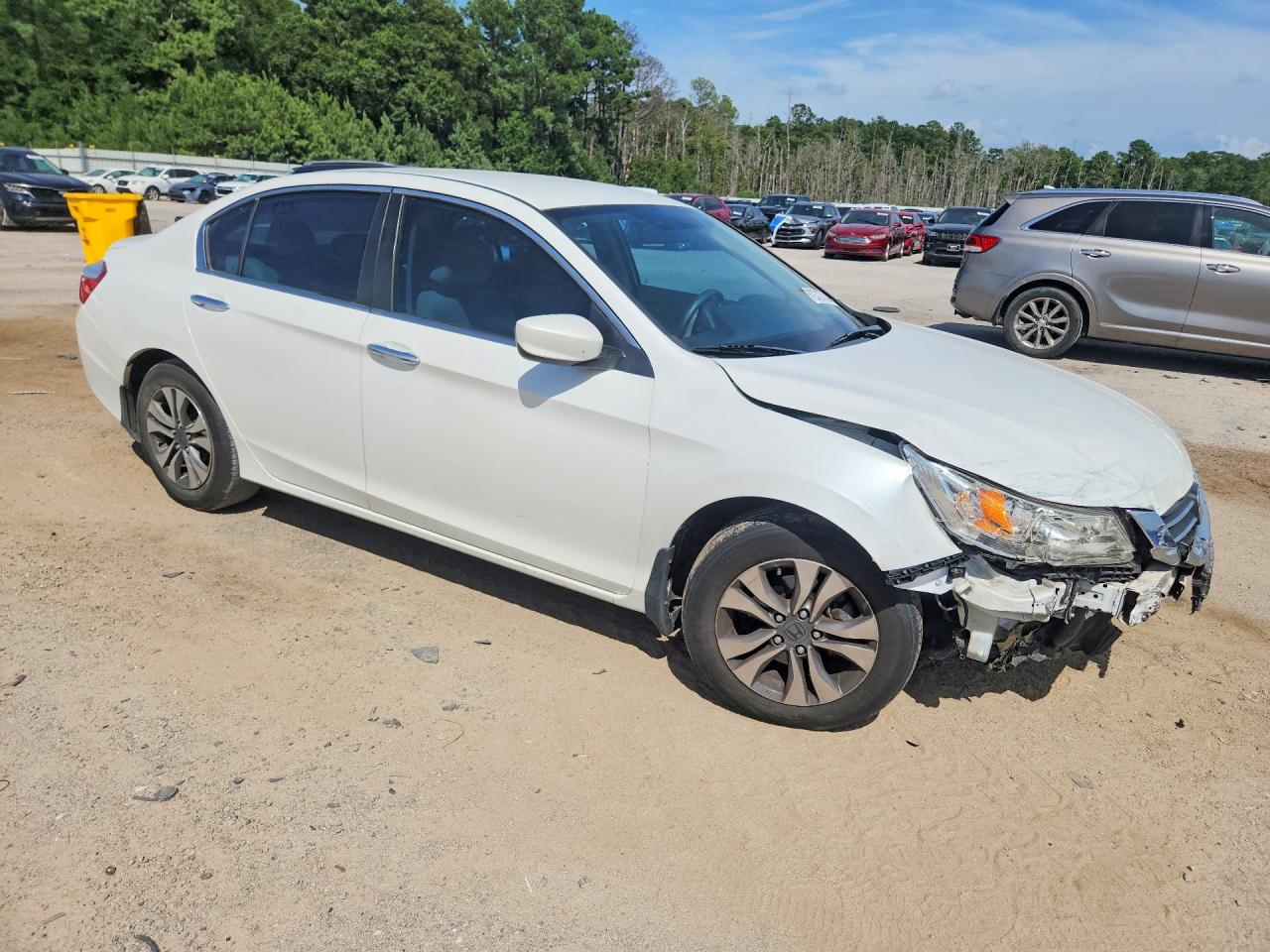2013 Honda Accord Lx White vin: 1HGCR2F38DA084098