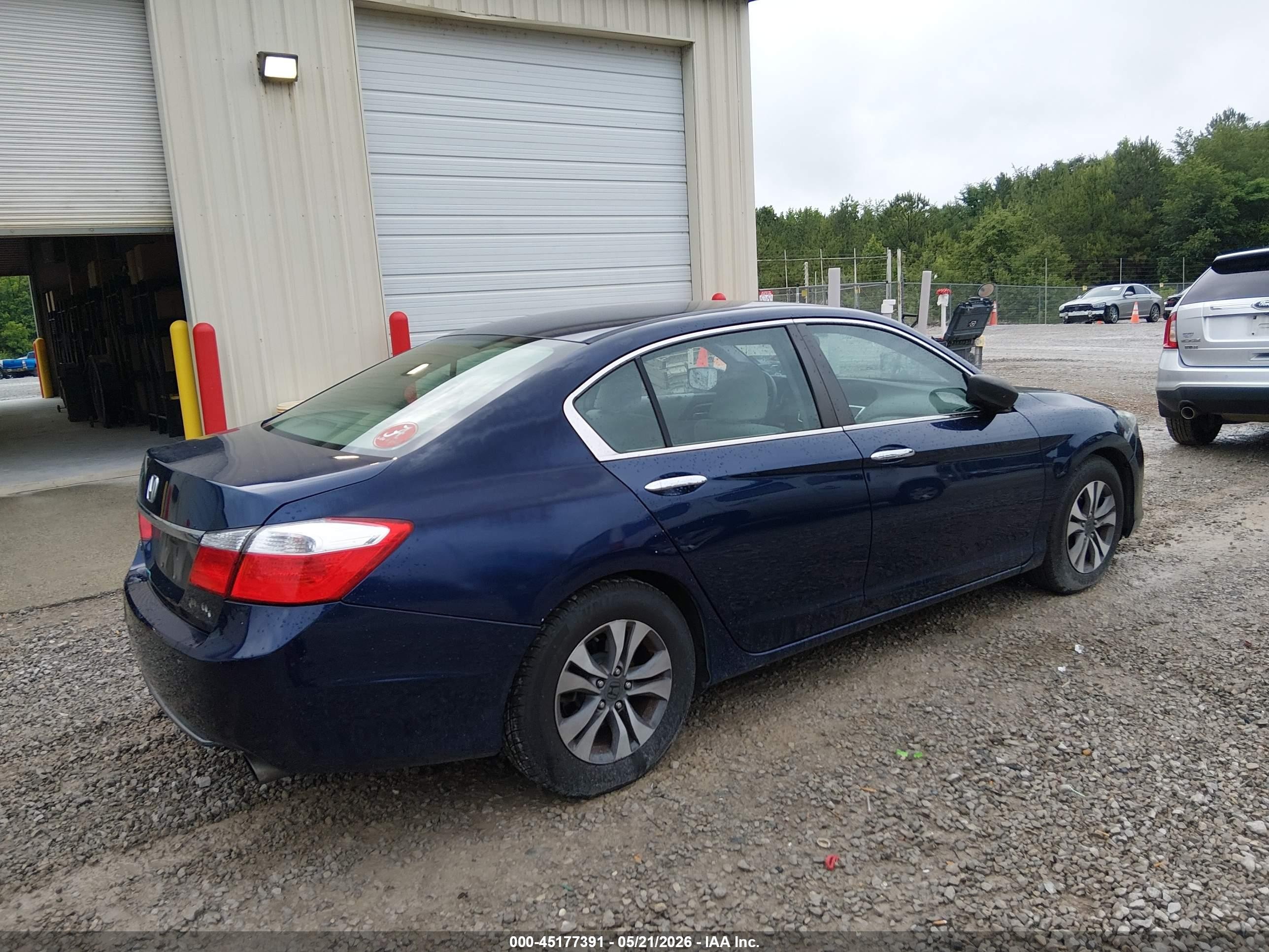 2013 Honda Accord Lx Blue vin: 1HGCR2F38DA090113