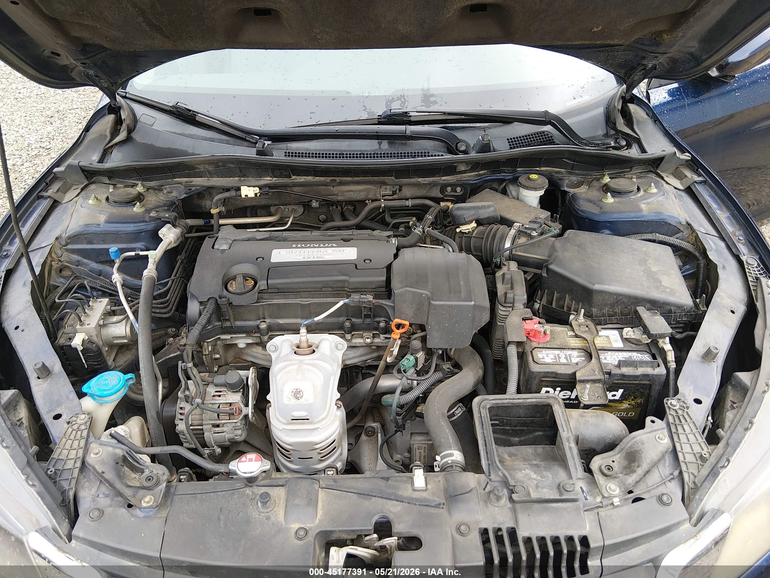2013 Honda Accord Lx Blue vin: 1HGCR2F38DA090113