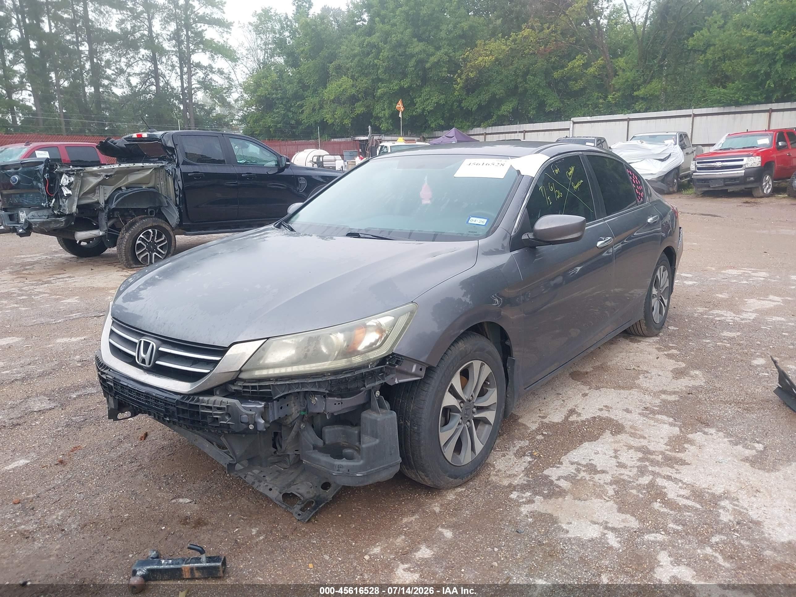 2013 Honda Accord Lx Gray vin: 1HGCR2F38DA104088