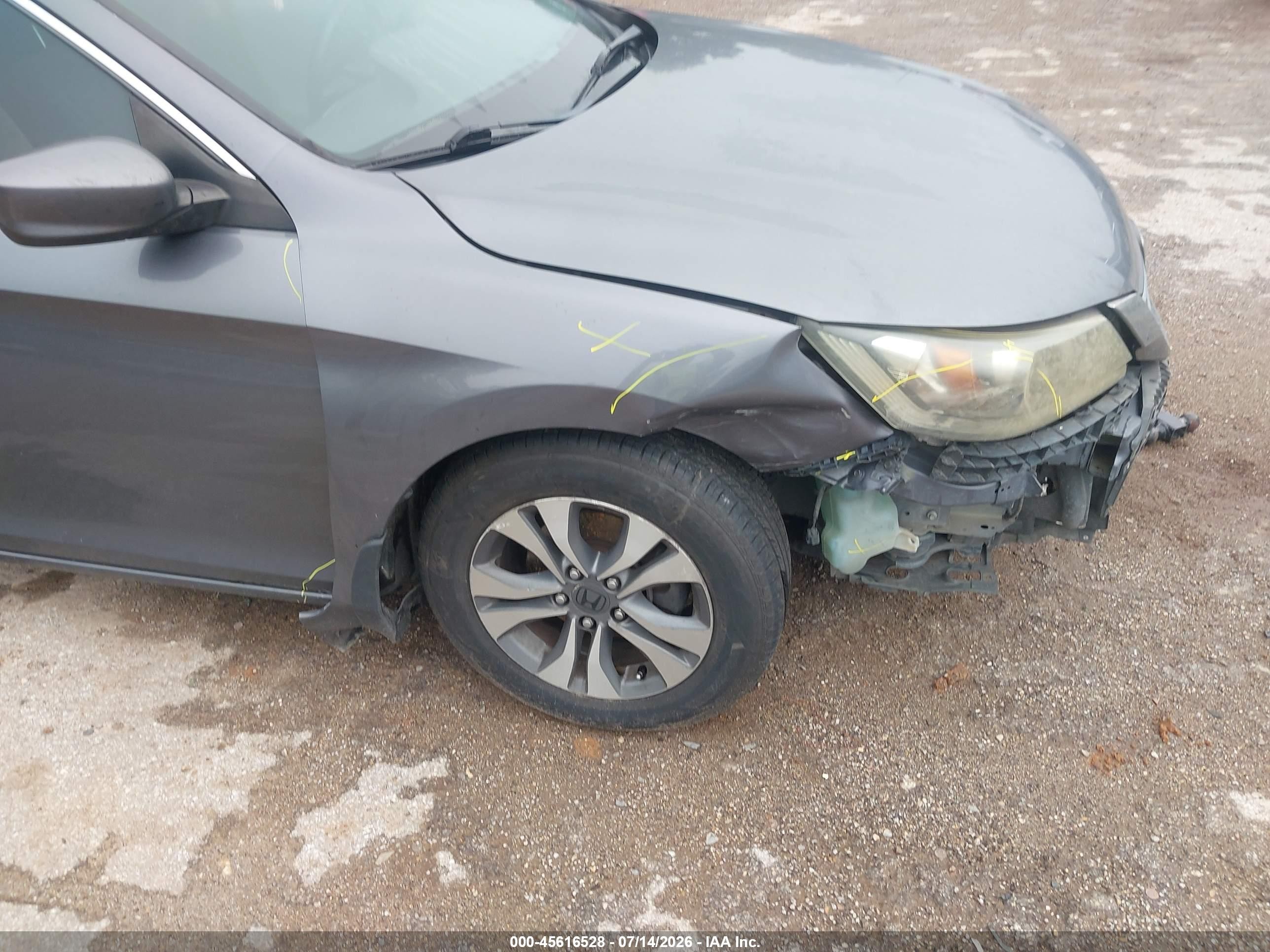 2013 Honda Accord Lx Gray vin: 1HGCR2F38DA104088