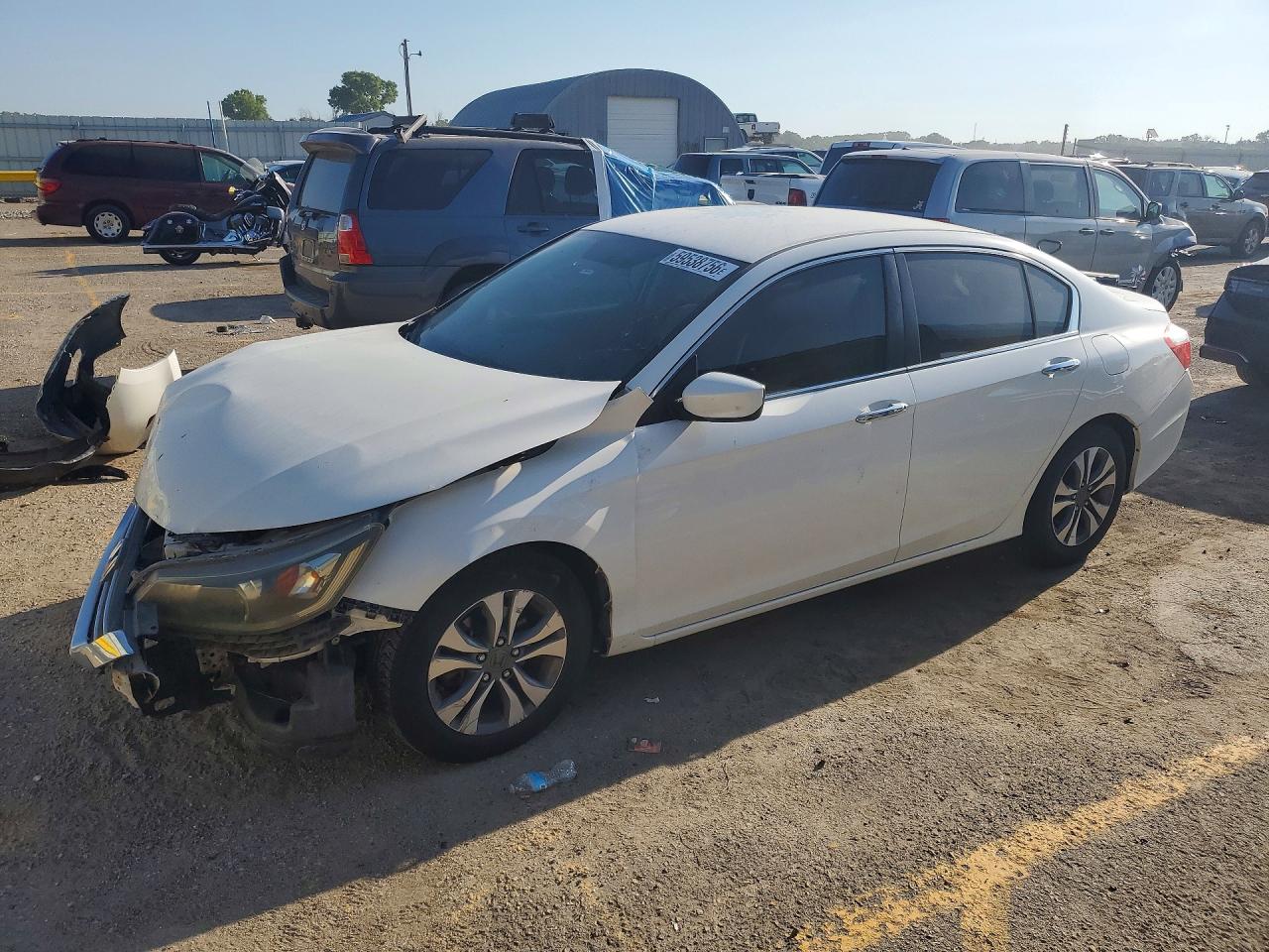 2013 Honda Accord Lx White vin: 1HGCR2F38DA105015