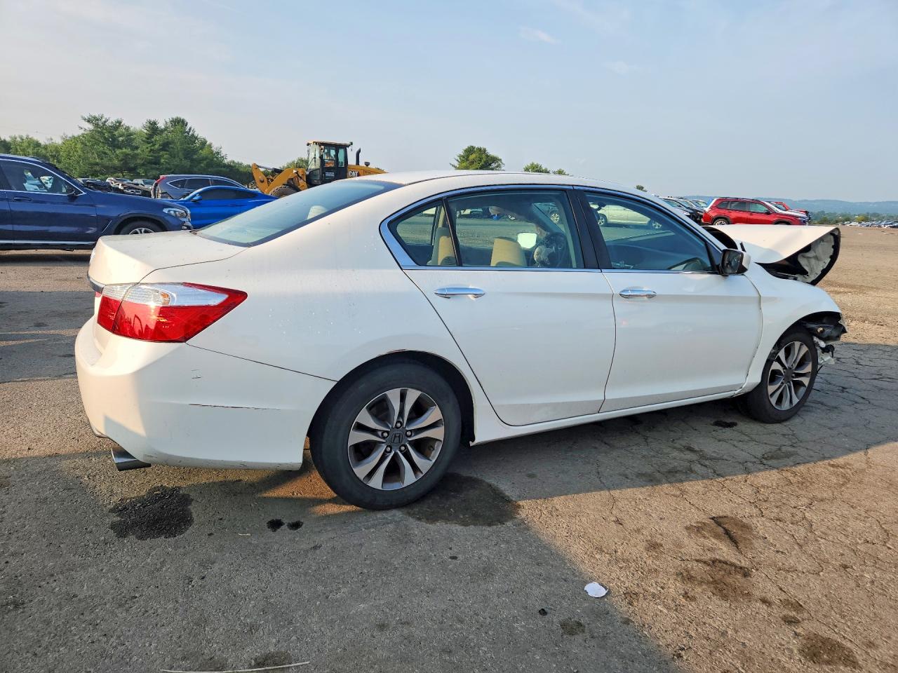 2013 Honda Accord Lx White vin: 1HGCR2F38DA106827