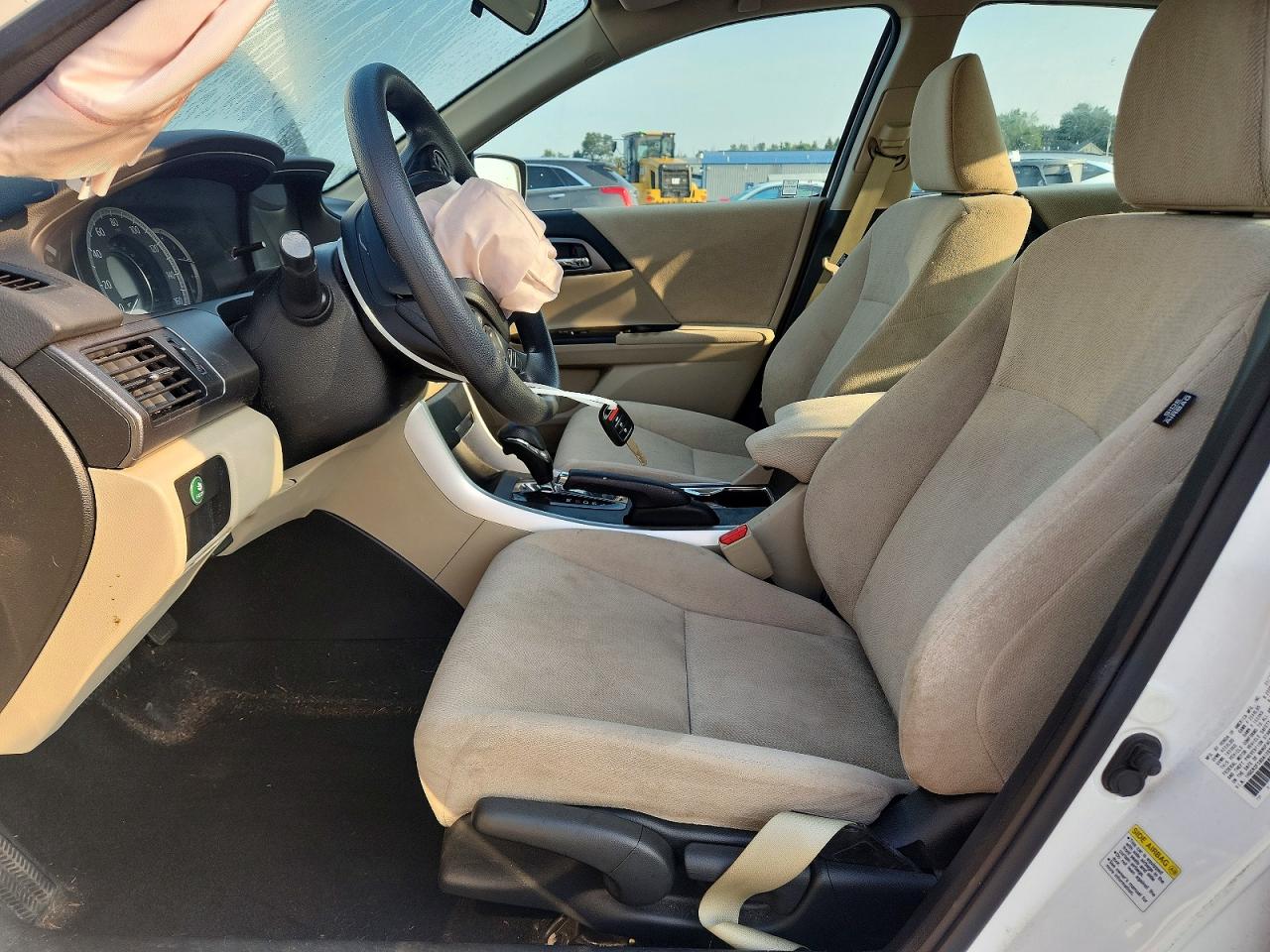 2013 Honda Accord Lx White vin: 1HGCR2F38DA106827