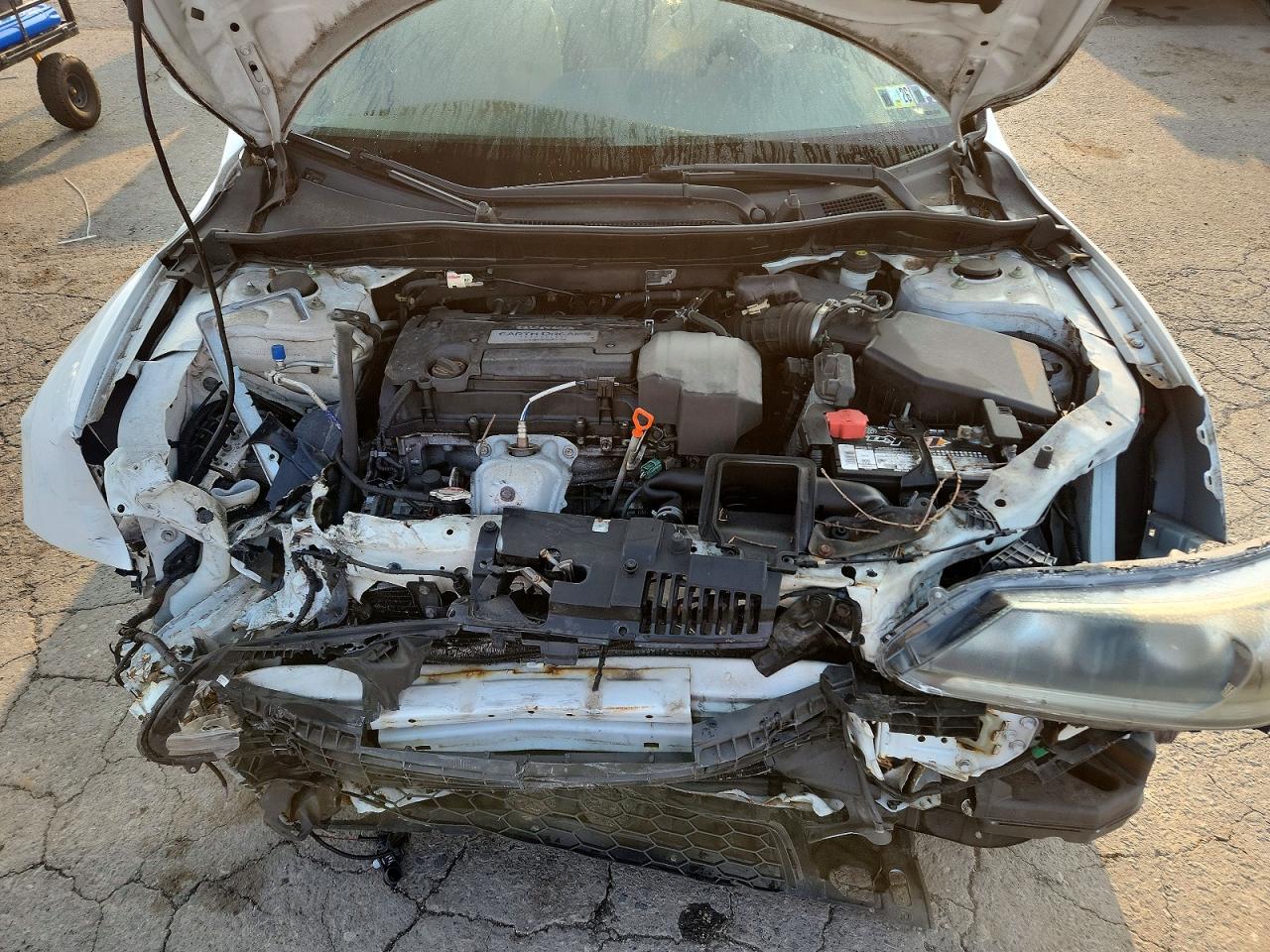 2013 Honda Accord Lx White vin: 1HGCR2F38DA106827