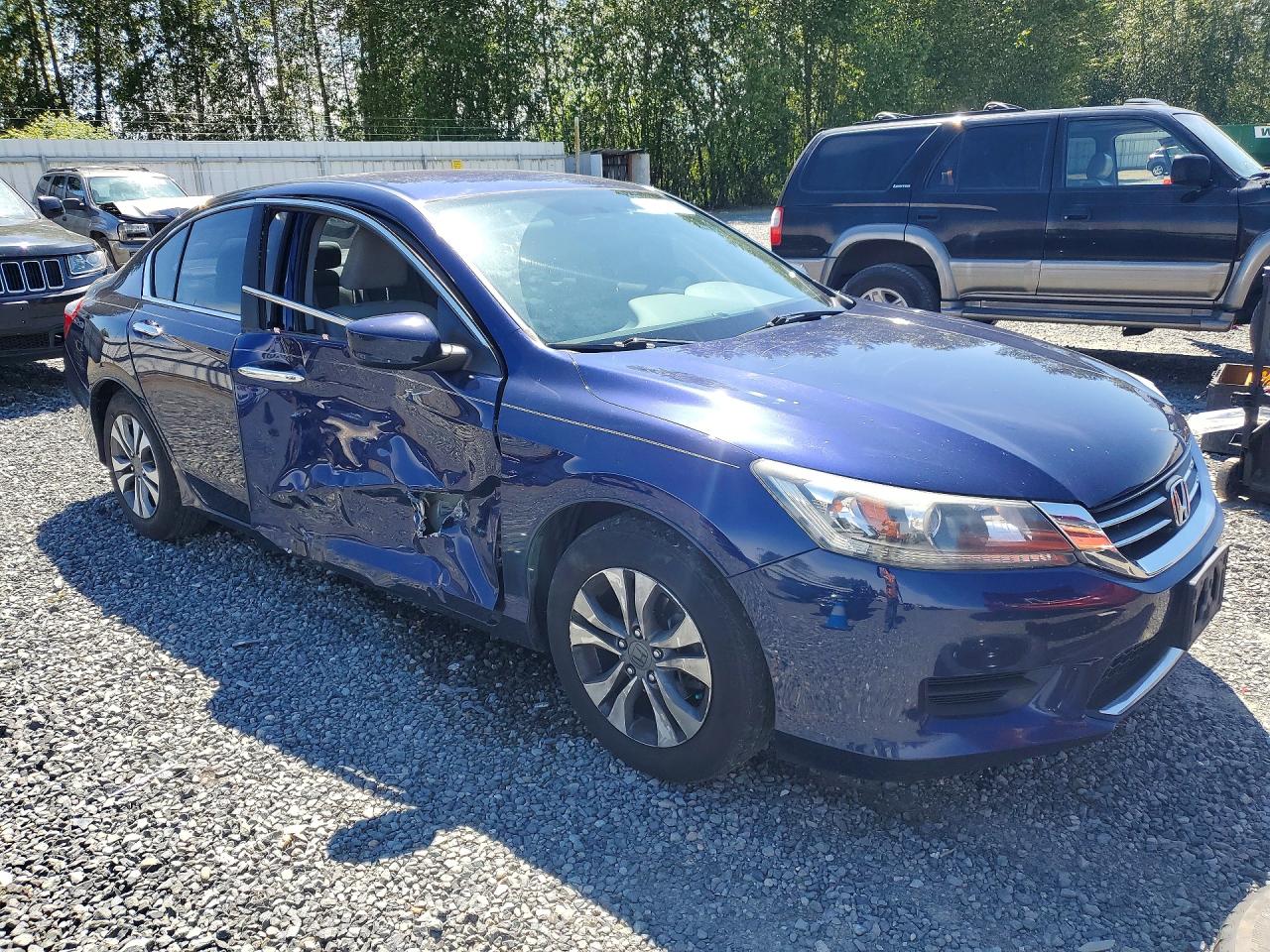 2013 Honda Accord Lx Blue vin: 1HGCR2F38DA140797